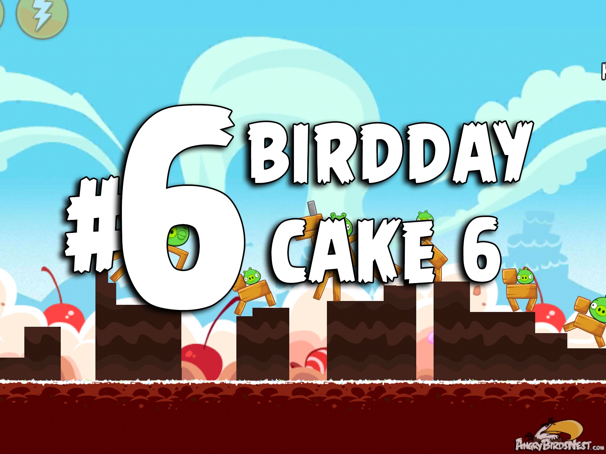 Angry Birds Classic Cake 6 Level 6 Labeled