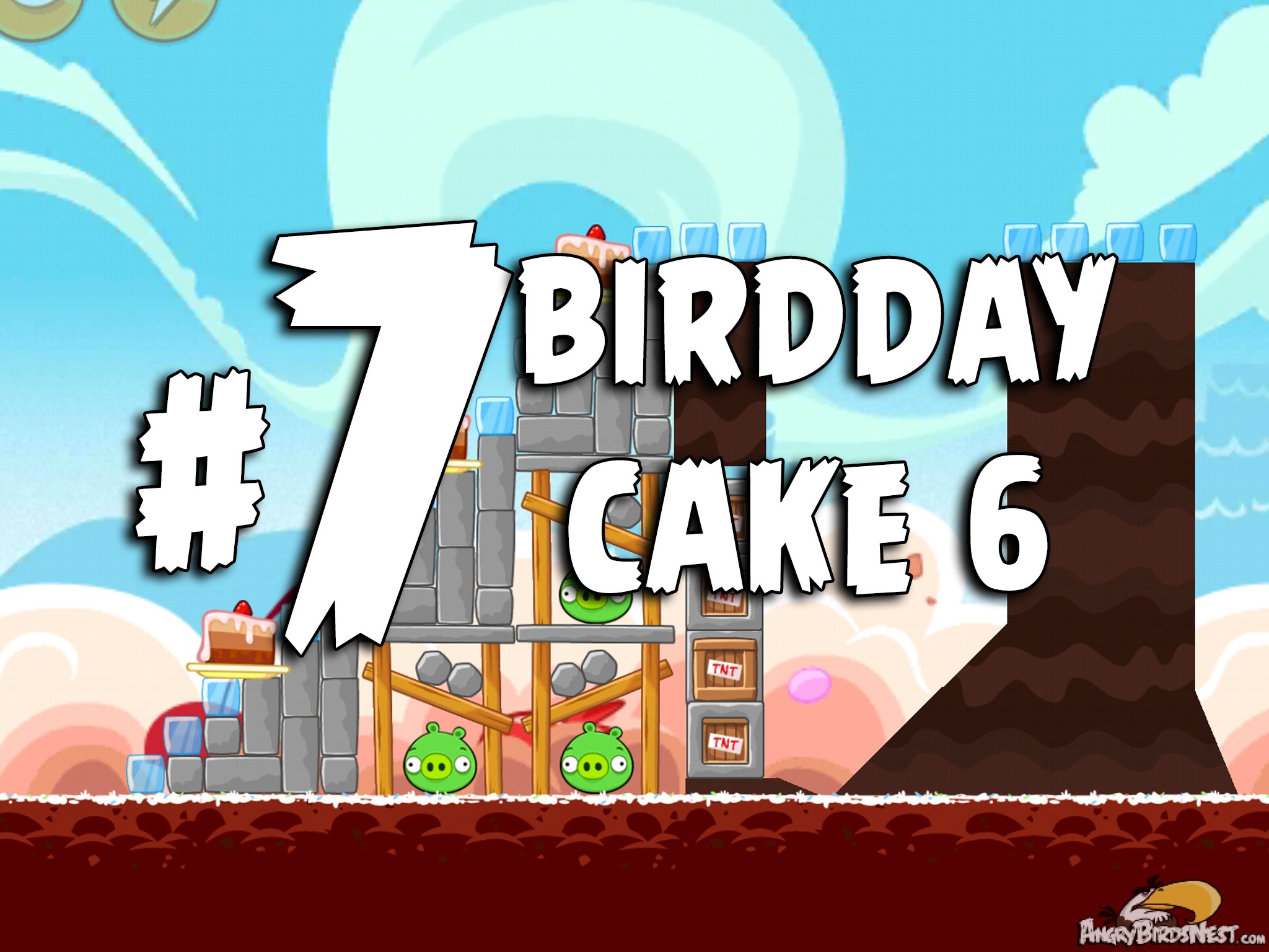 Angry Birds Classic Cake 6 Level 7 Labeled