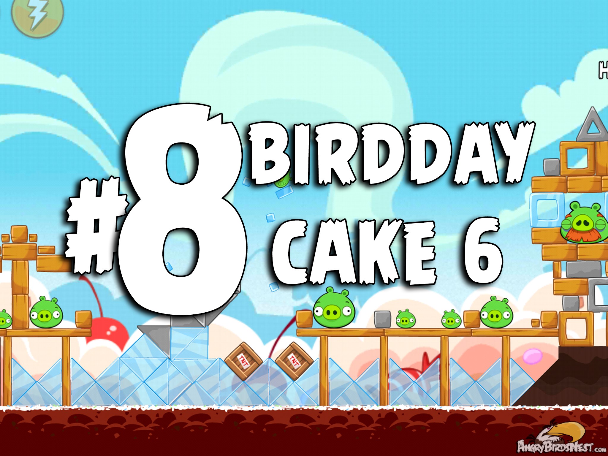 Angry Birds Classic Cake 6 Level 8 Labeled