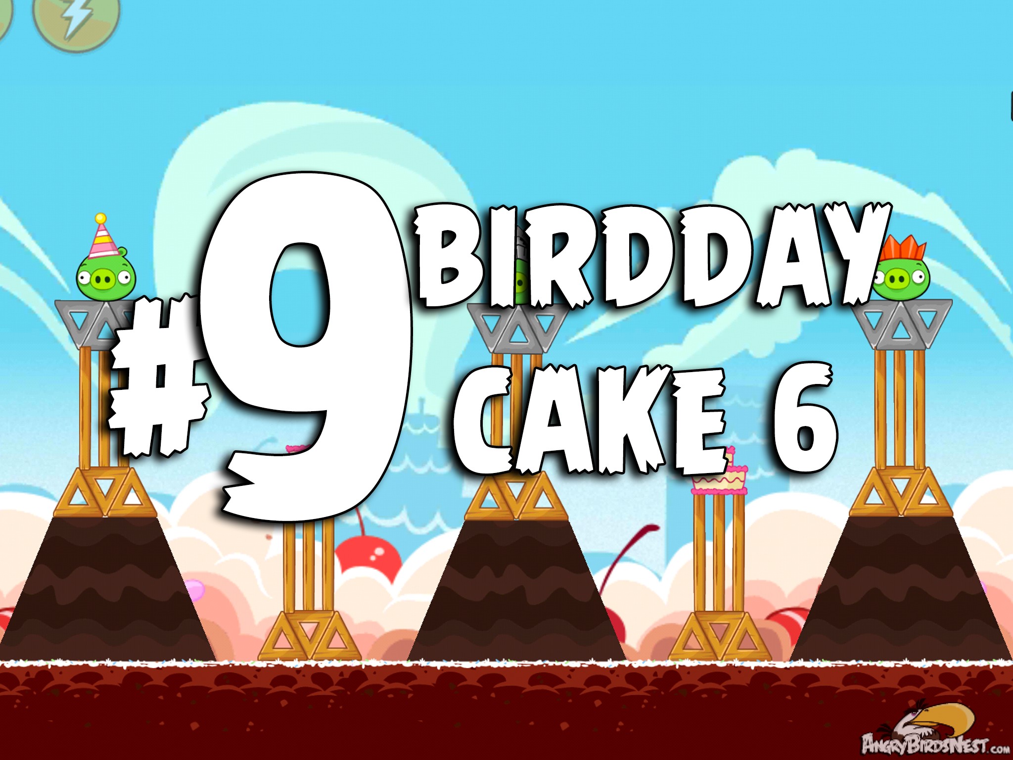 Angry Birds Classic Cake 6 Level 9 Labeled