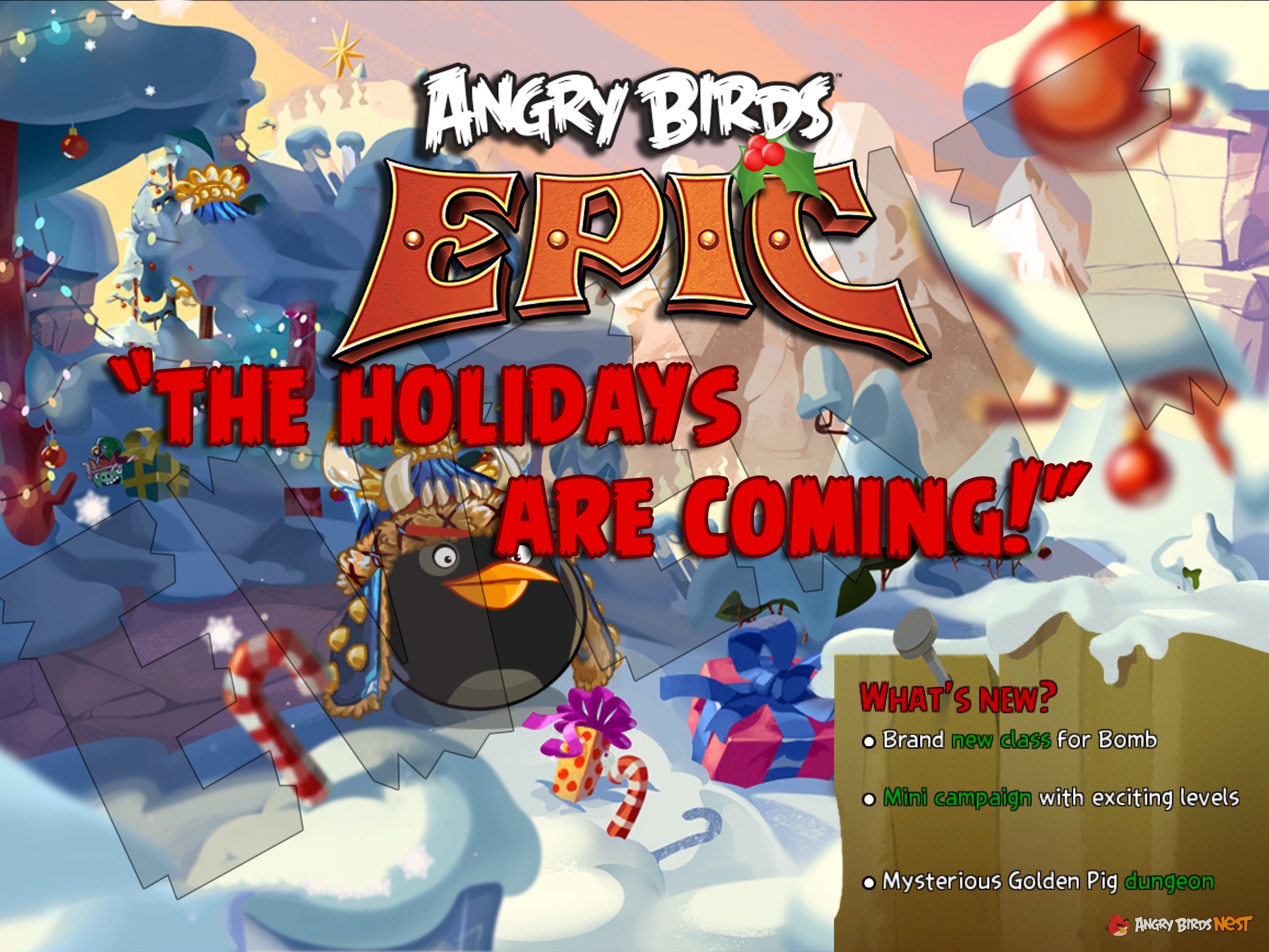 Angry Birds Epic The Holidays Are Coming Special Event feature image