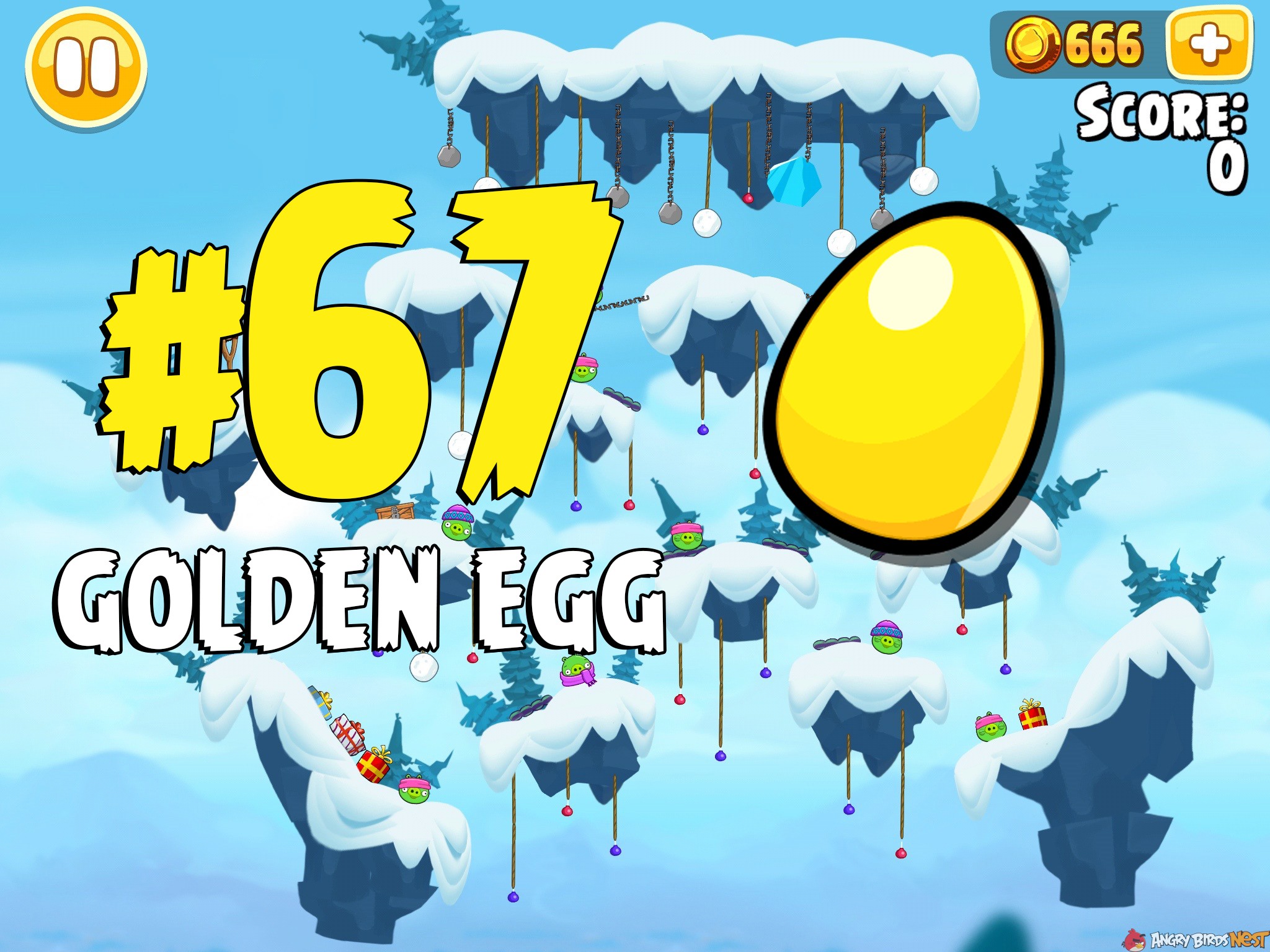 Angry Birds Seasons Ski or Squeal Golden Egg #67 Image