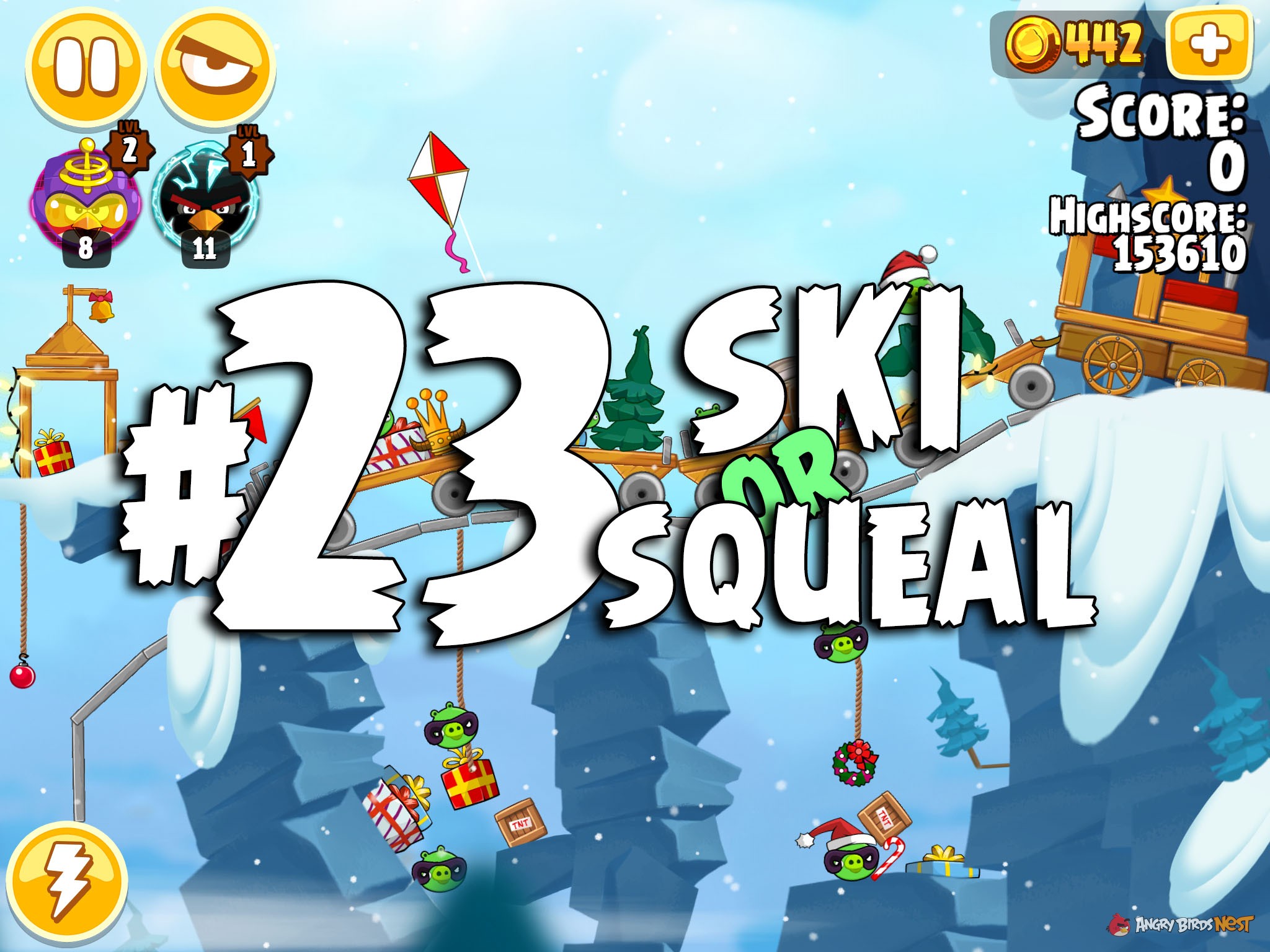 Angry Birds Seasons Ski or Squeal Level 1-23
