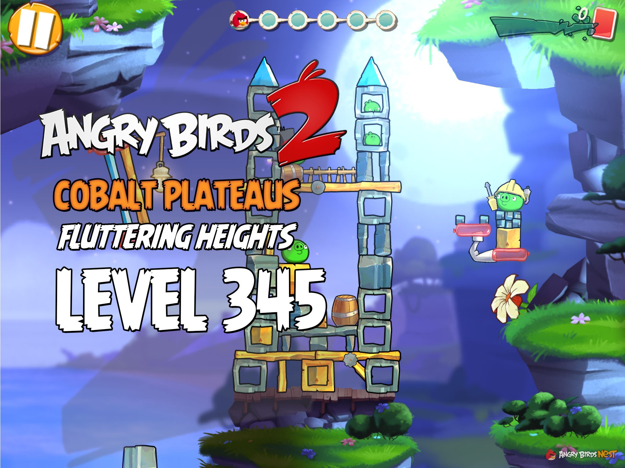 Angry Birds 2 Cobalt Plateaus Fluttering Heights Level 345