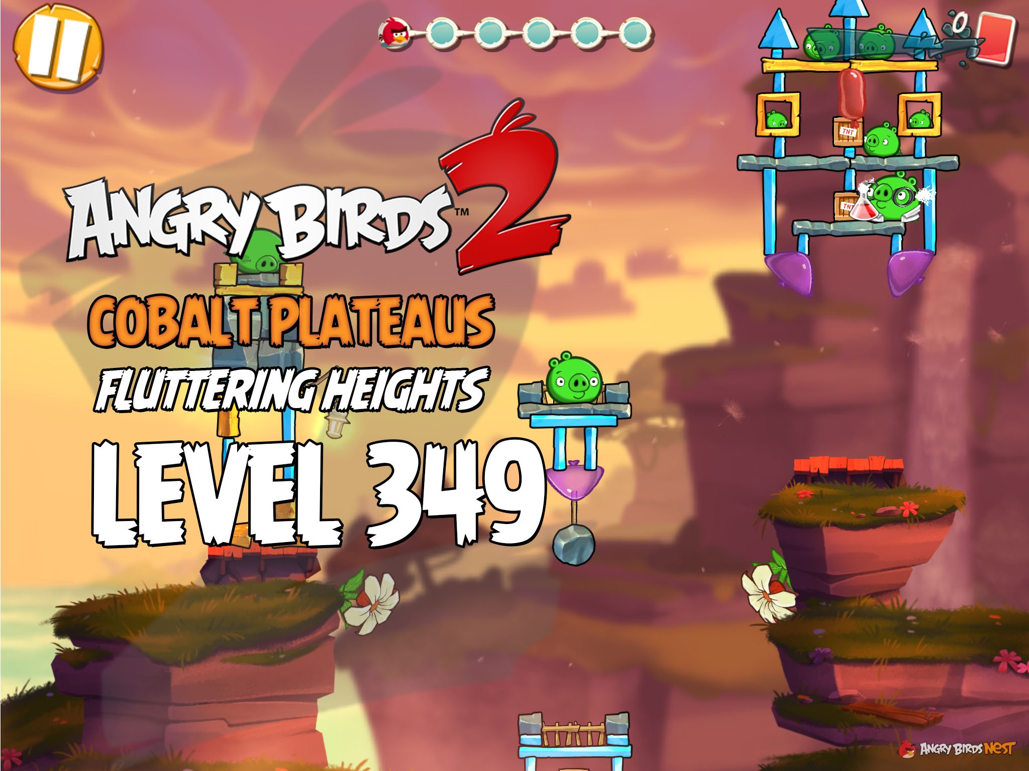 Angry Birds 2 Cobalt Plateaus Fluttering Heights Level 349