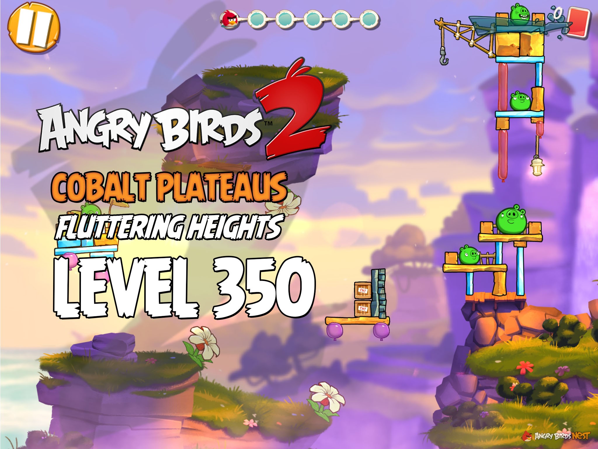 Angry Birds 2 Cobalt Plateaus Fluttering Heights Level 350