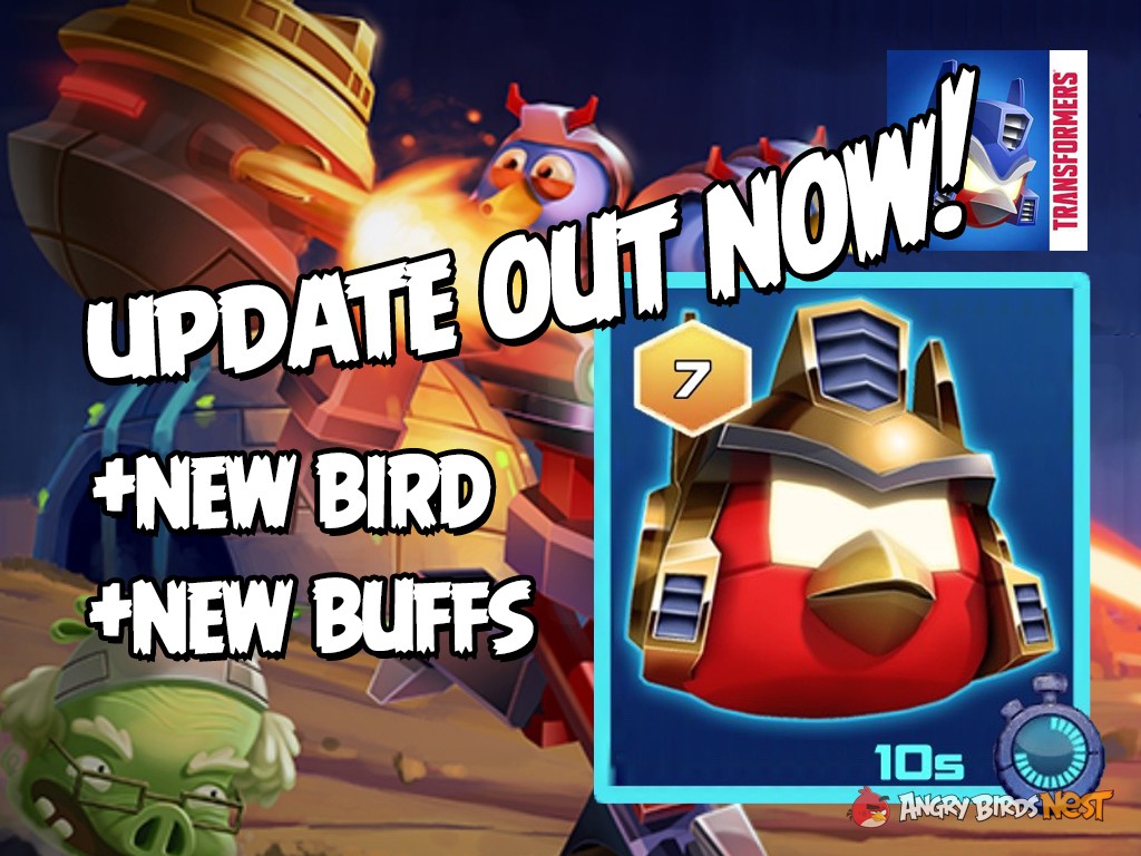 Angry Birds Transformers Update Epic Bird and Buffs
