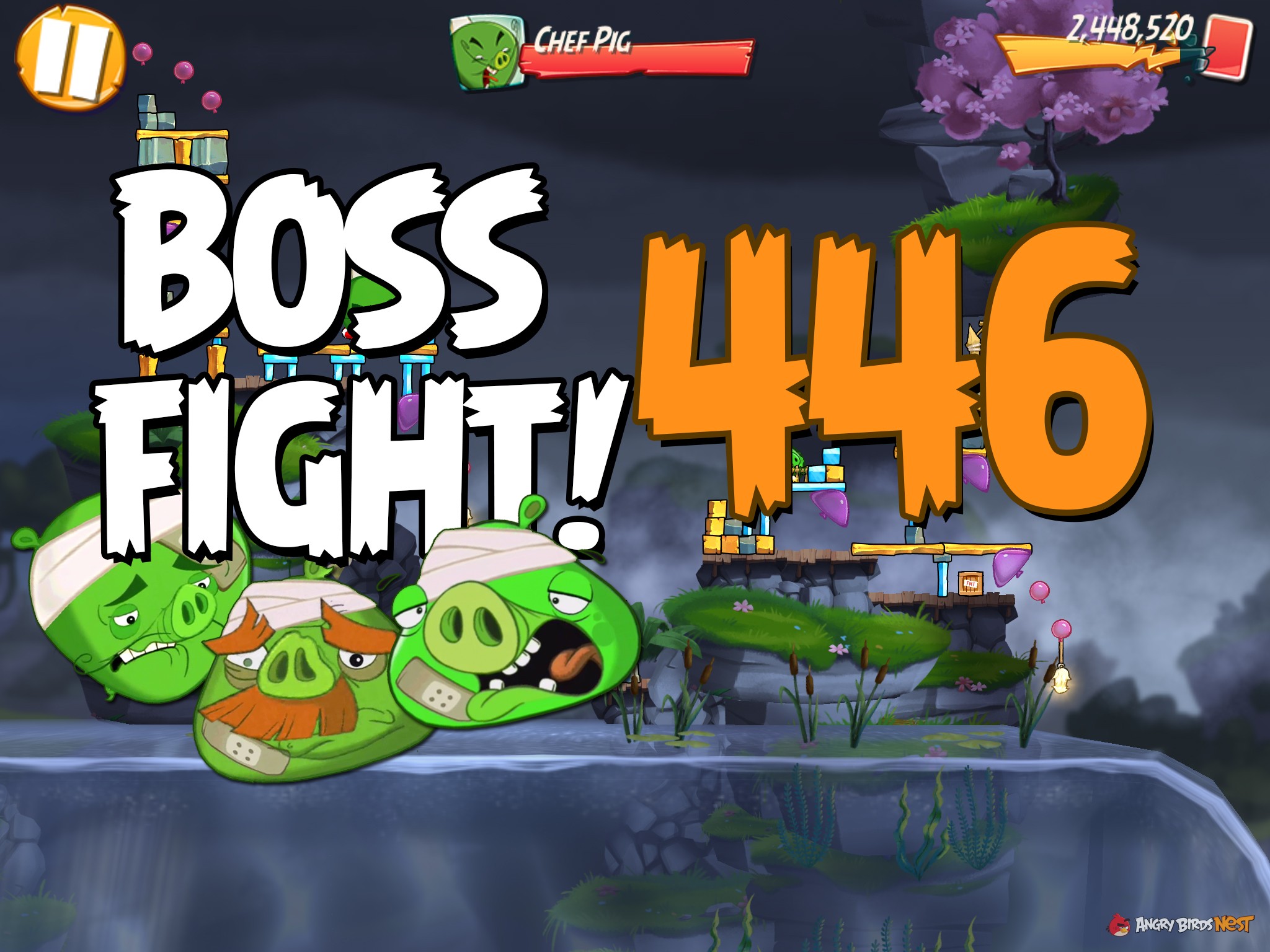 Angry Birds 2 Pig Bay Boss Fight Level 446