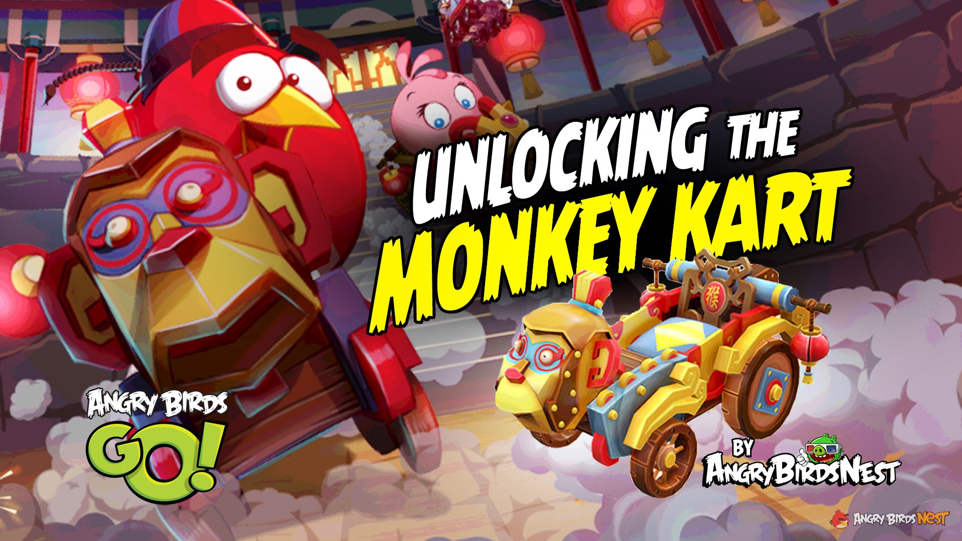 Angry Birds GO Monkey Kart Chinese New Year - 1920x1080