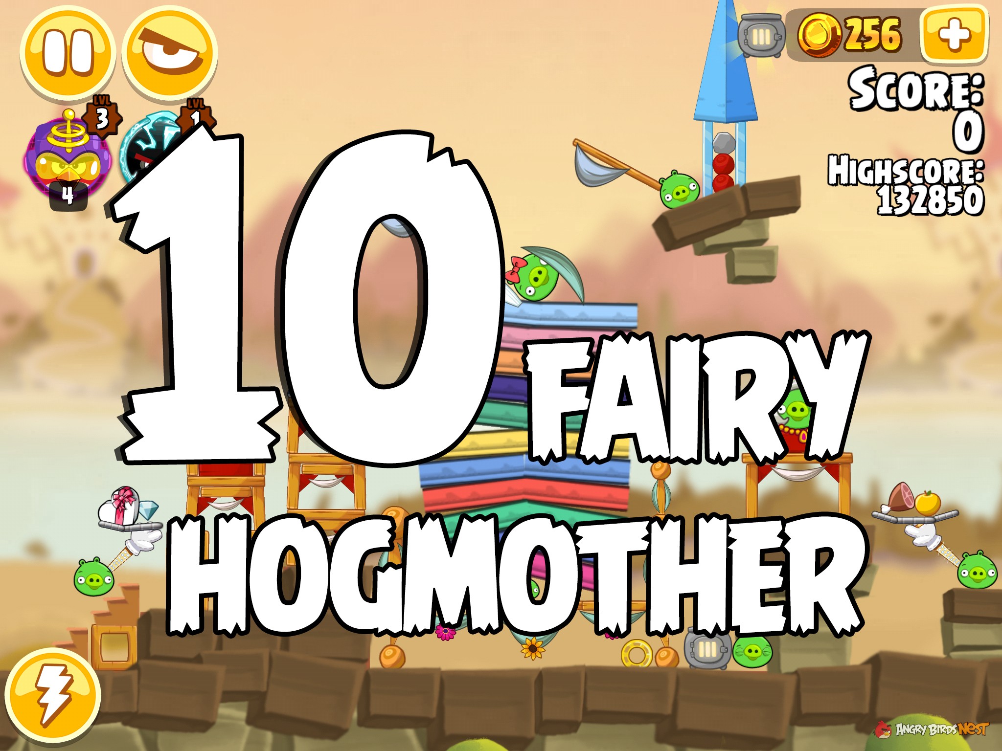 Angry Birds Seasons Fairy Hogmother Level 1-10