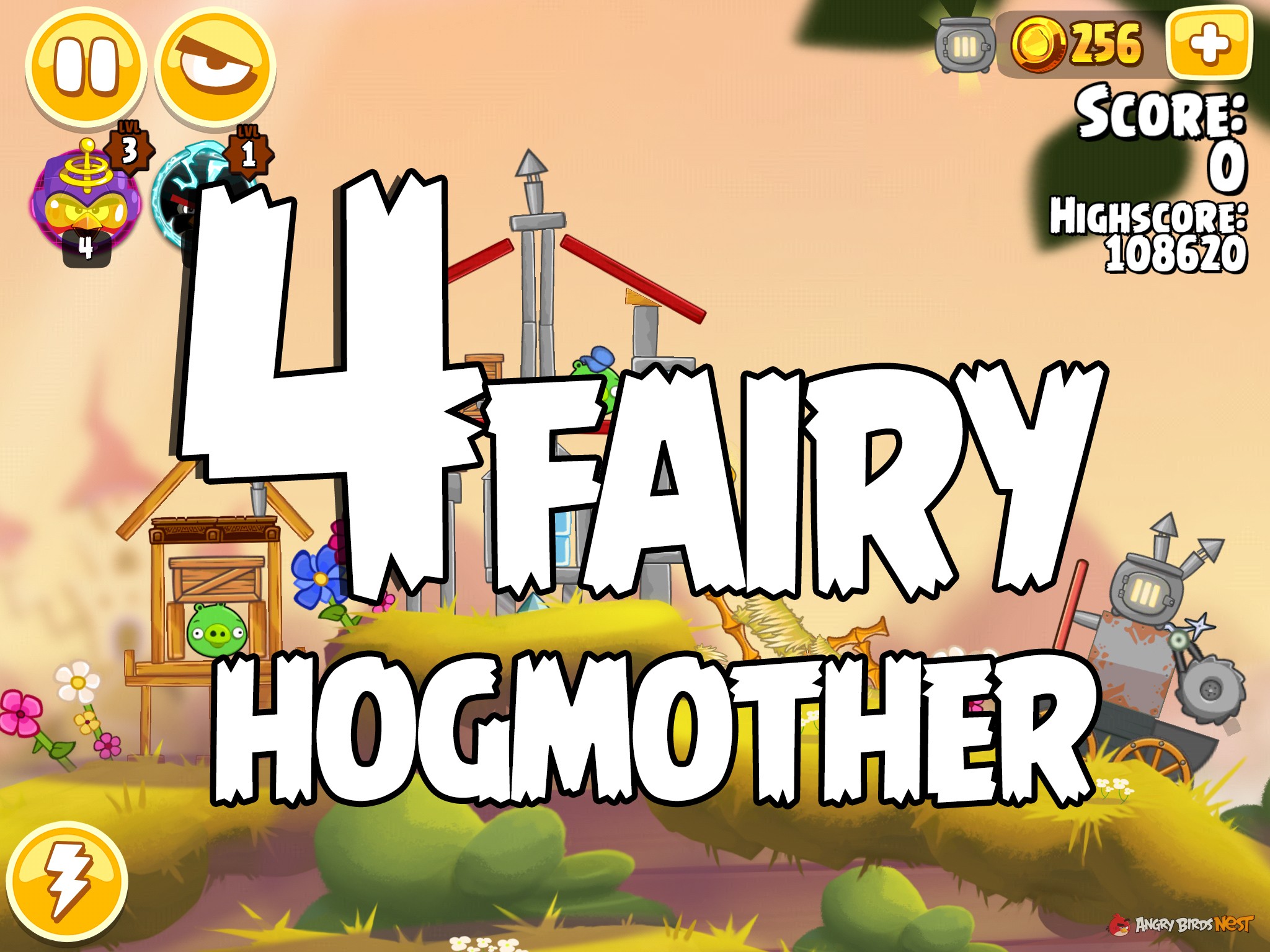 Angry Birds Seasons Fairy Hogmother Level 1-4