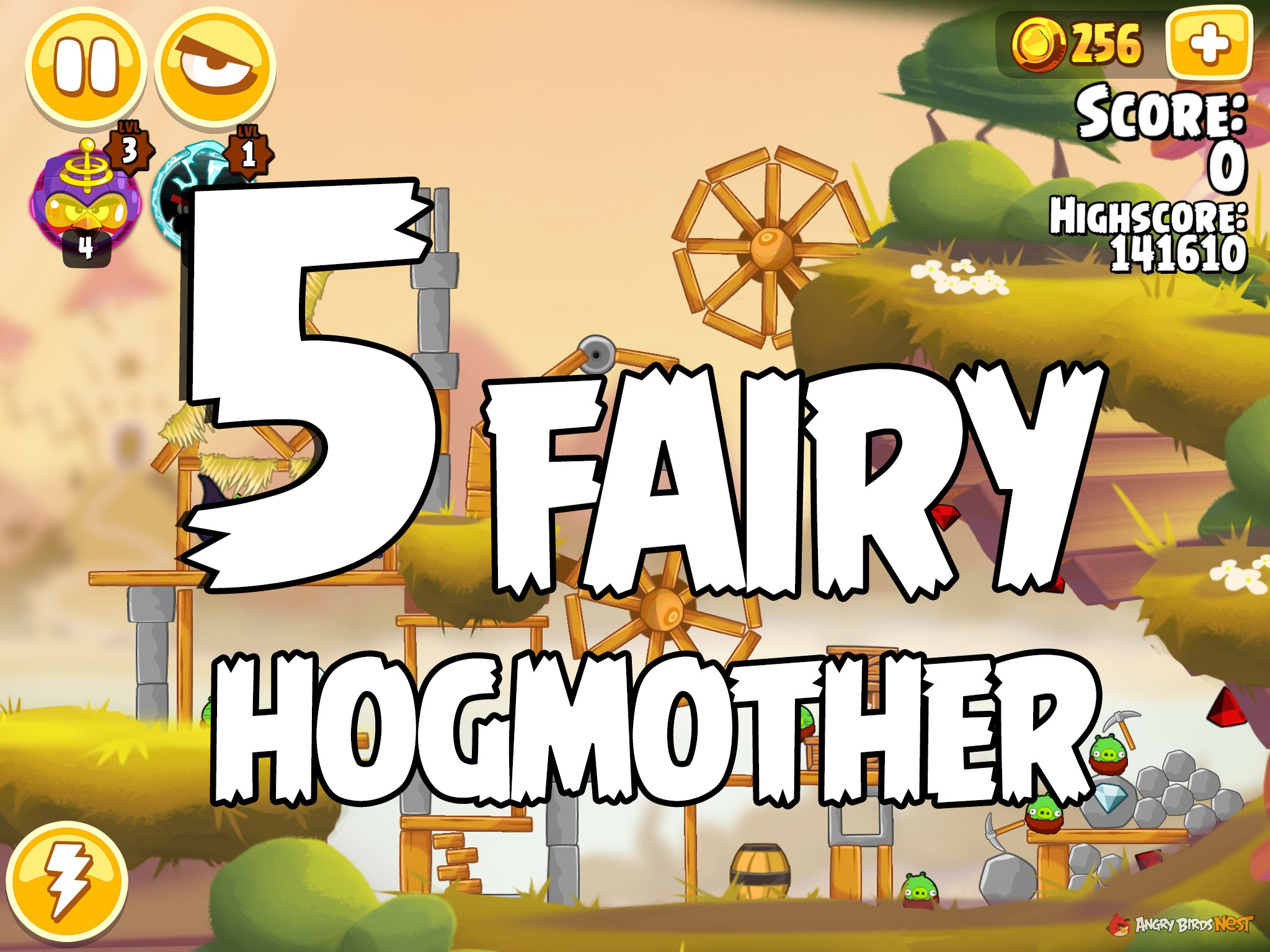 Angry Birds Seasons Fairy Hogmother Level 1-5