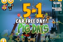 Angry Birds Seasons The Pig Days Level 5-1 Walkthrough | Car Free Day!