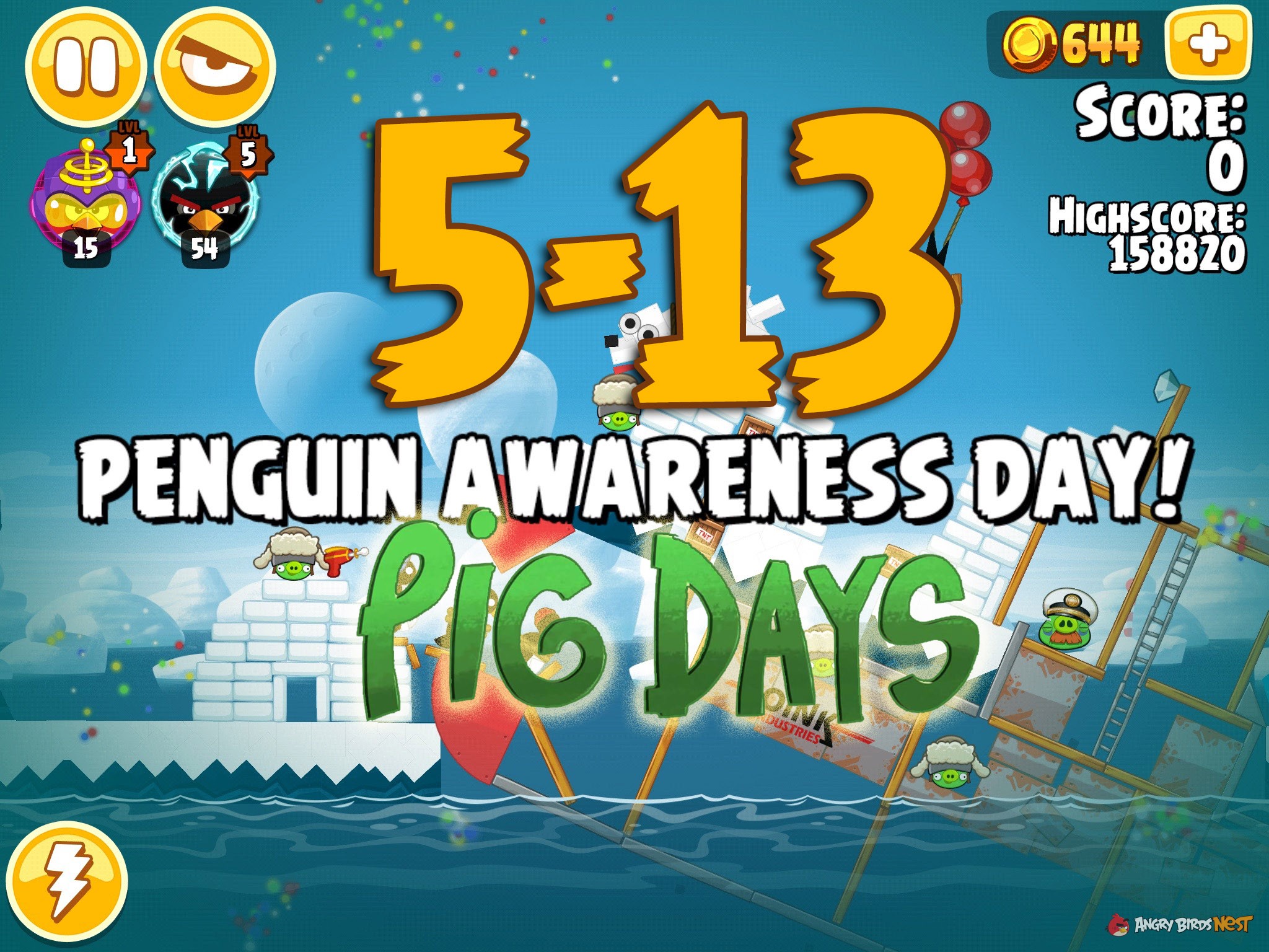Angry Birds Seasons Pig Days Chapter 5 Level 5-13