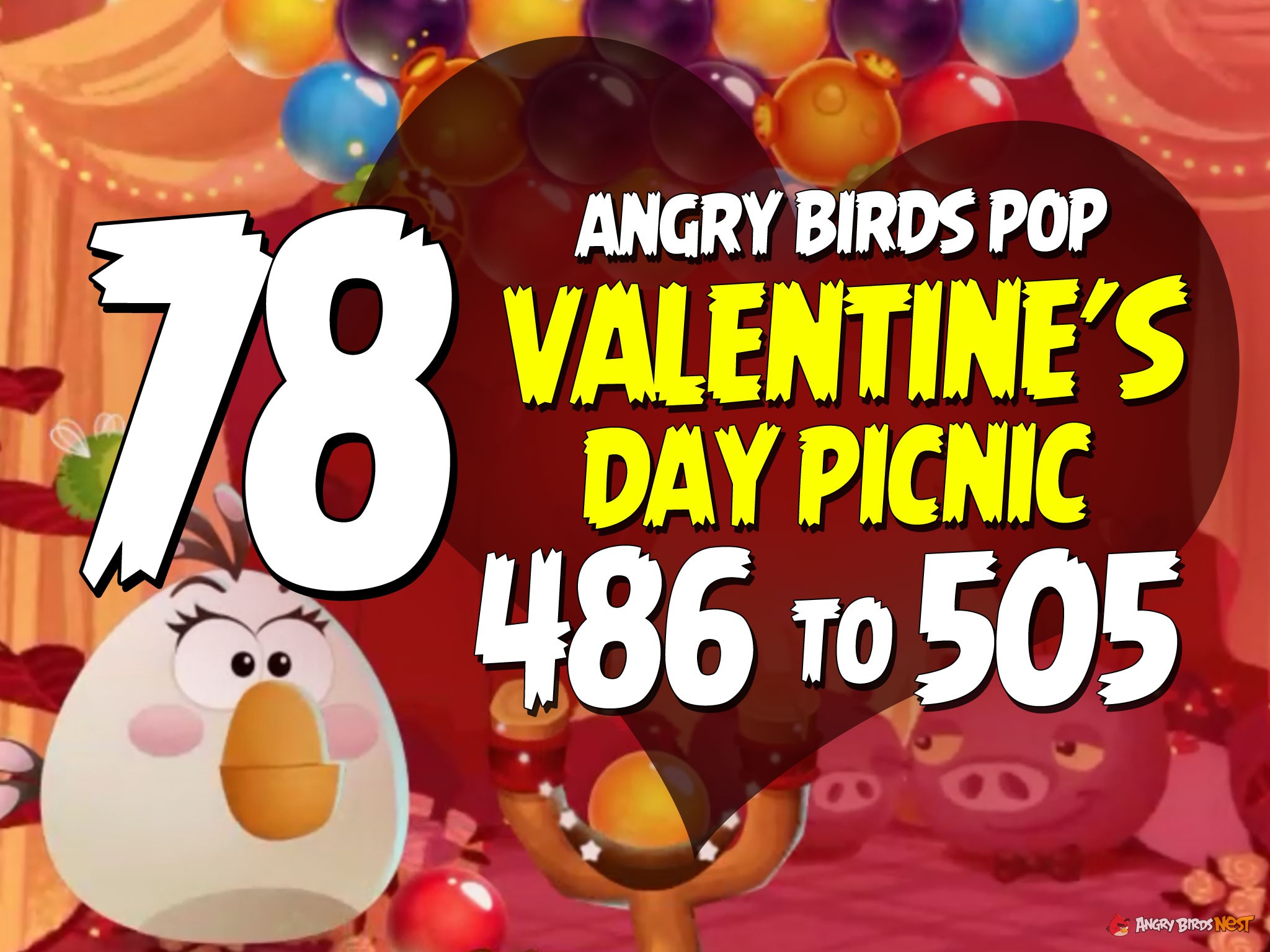 Angry Birds Stella Pop Featured Image Levels 486 thru 505 Valentines Day Picnic