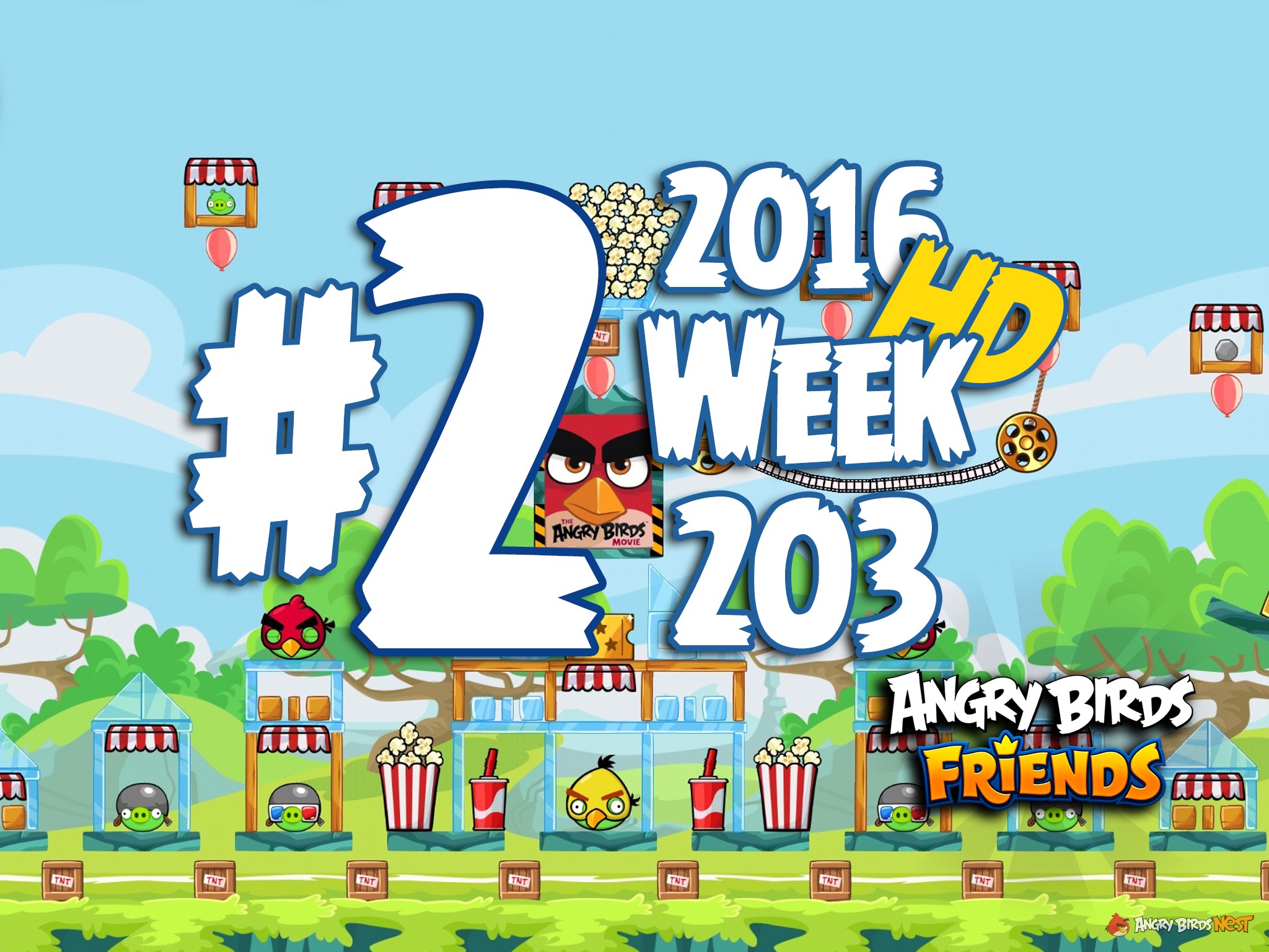 Angry Birds Friends Tournament Level 2 Week 203 Walkthrough | March 31st 2016
