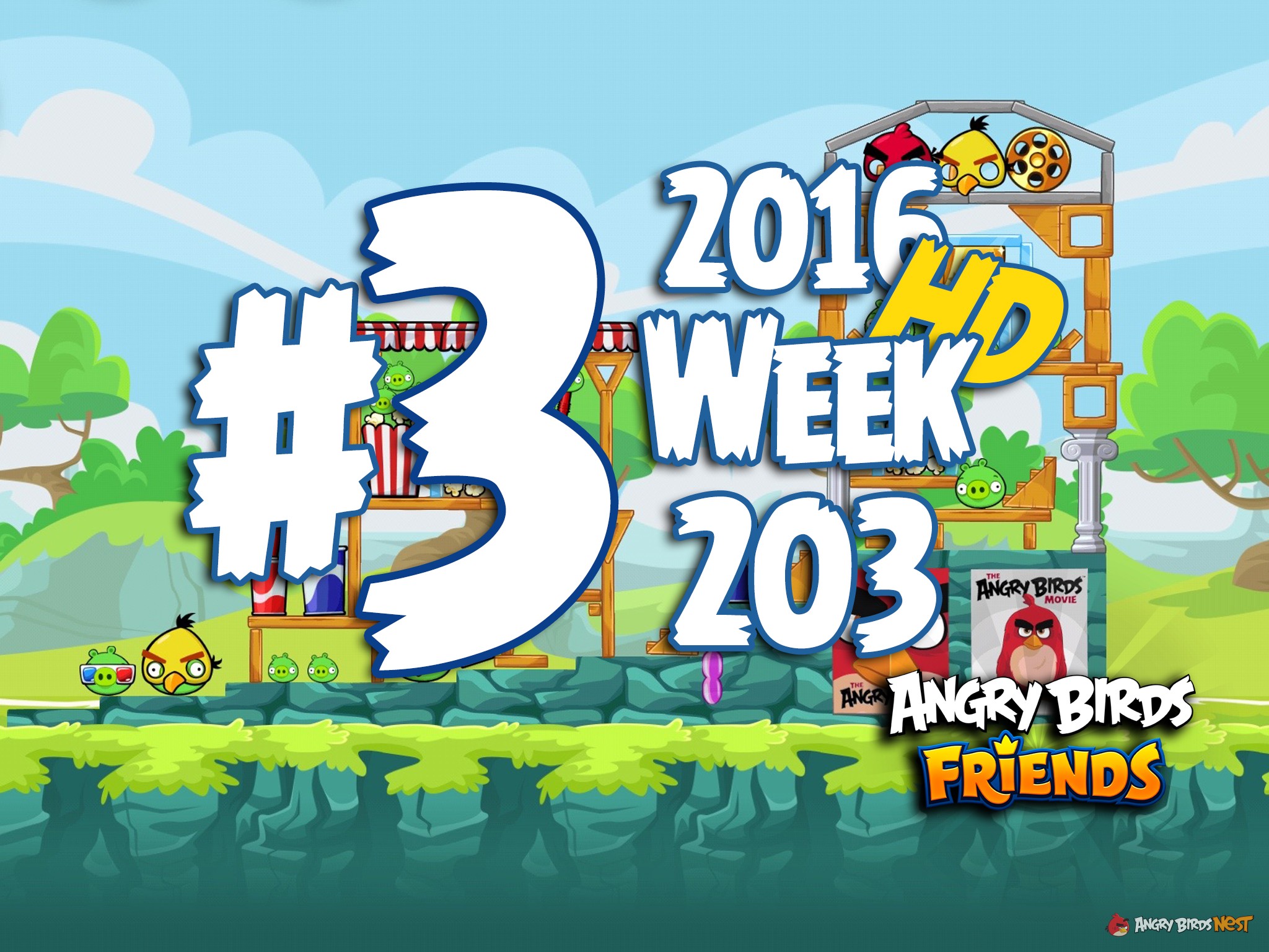 Angry Birds Friends Tournament Level 3 Week 203 Walkthrough | March 31st 2016