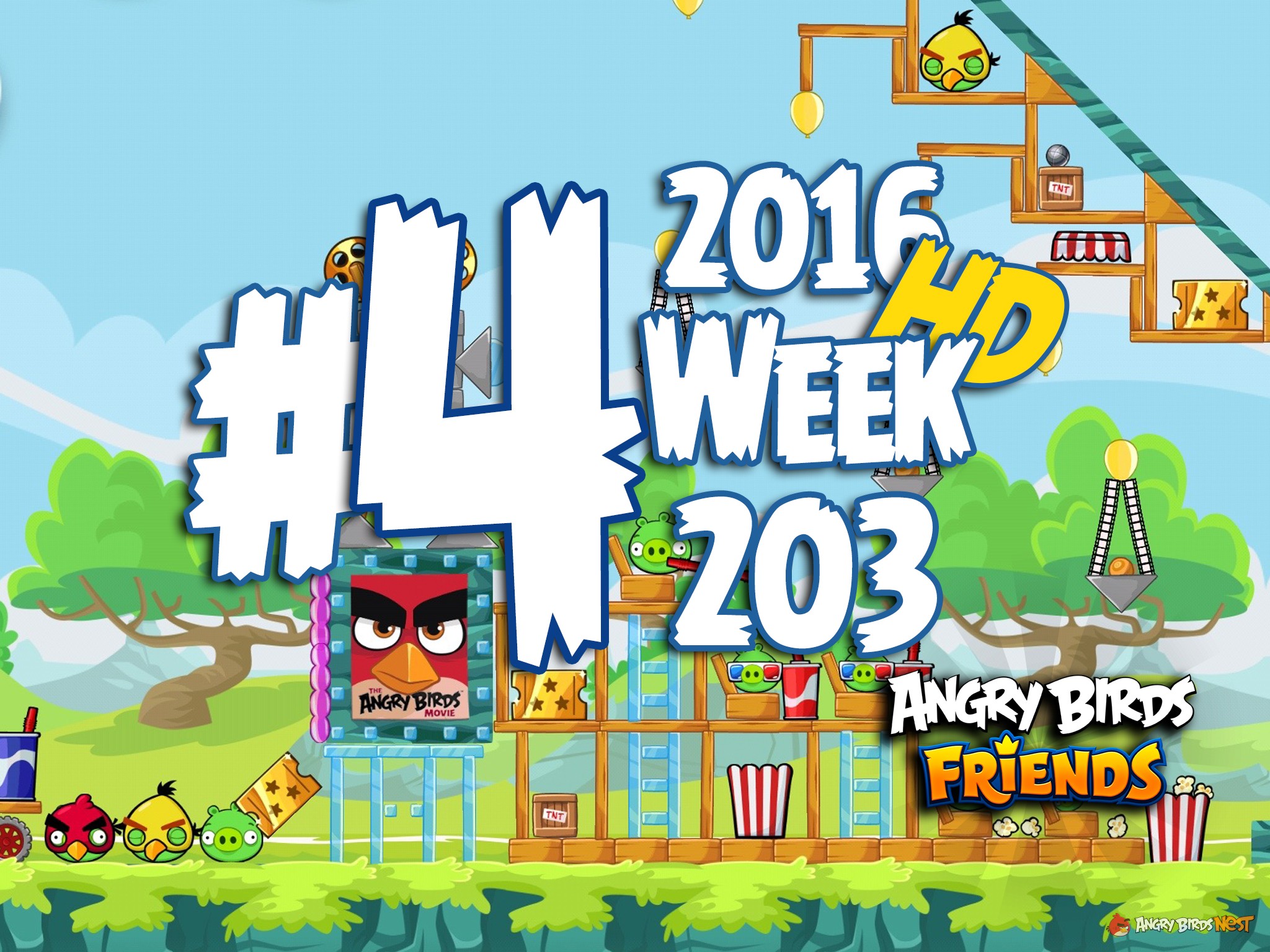 Angry Birds Friends Tournament Level 4 Week 203 Walkthrough | March 31st 2016