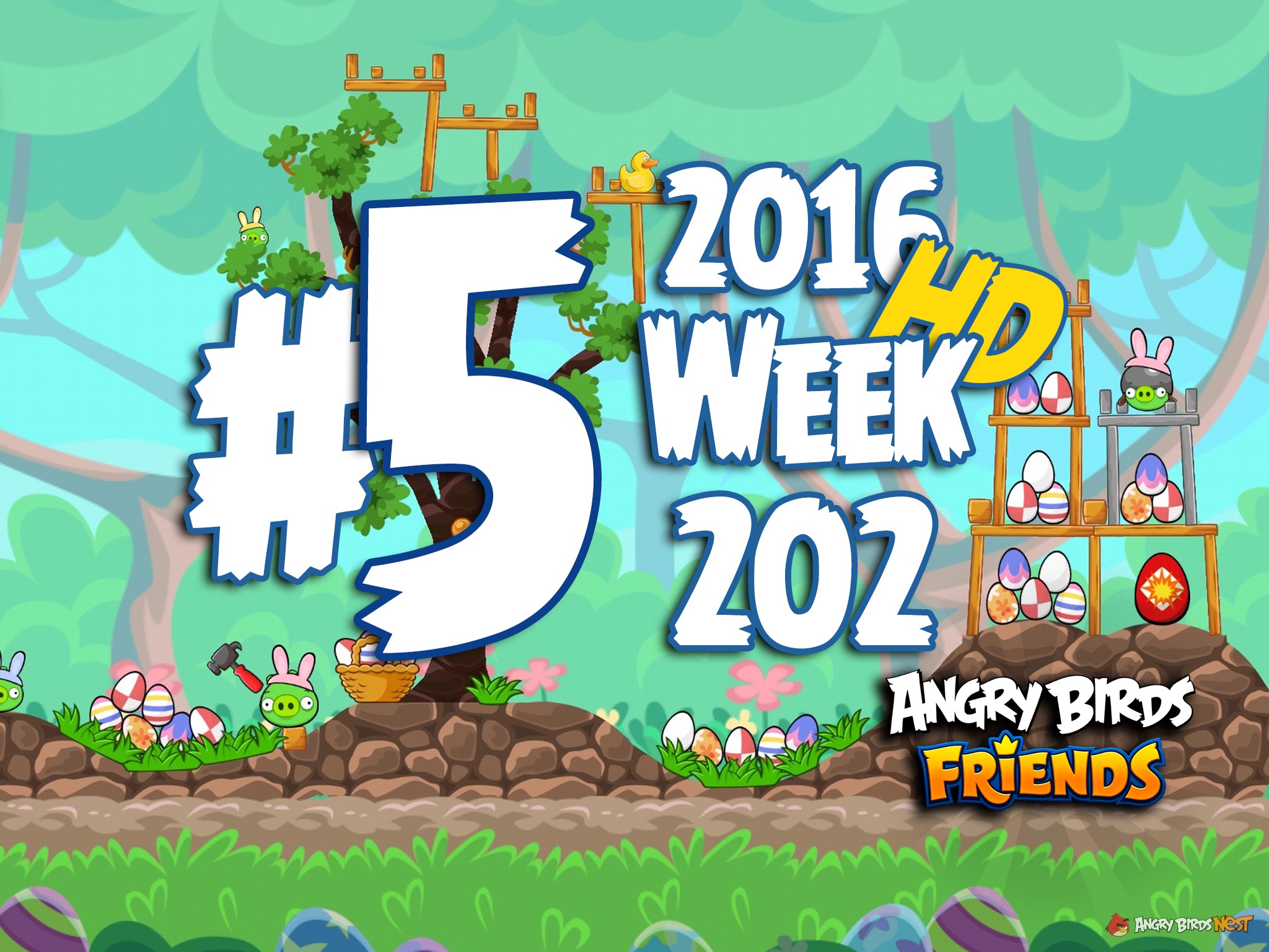 Angry Birds Friends Tournament Level 5 Week 202 Walkthrough | March 24th 2016