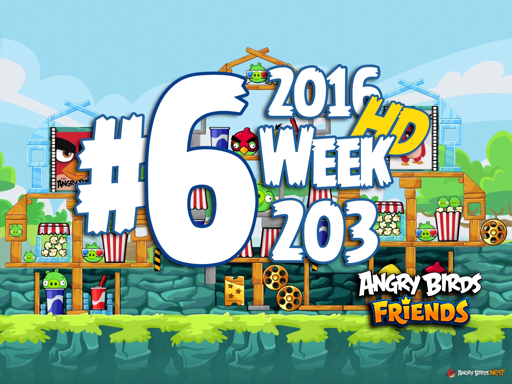 Angry Birds Friends Tournament Level 6 Week 203 Walkthrough | March 31st 2016