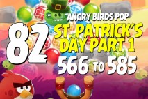 Angry Birds Pop Levels 566 to 585 St. Patrick’s Day Walkthroughs