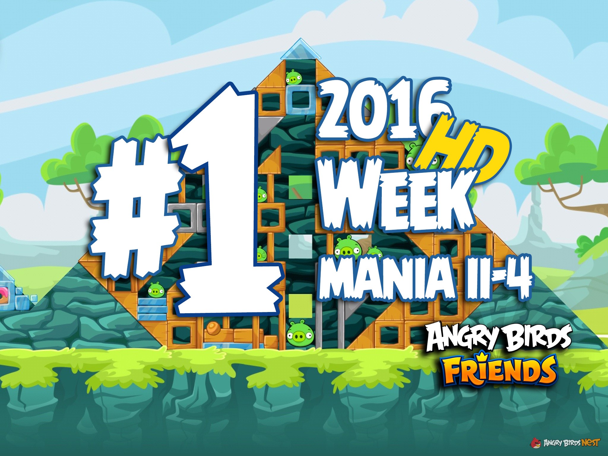 Angry Birds Friends Tournament Level 1 Week 204 Walkthrough | April 18th 2016