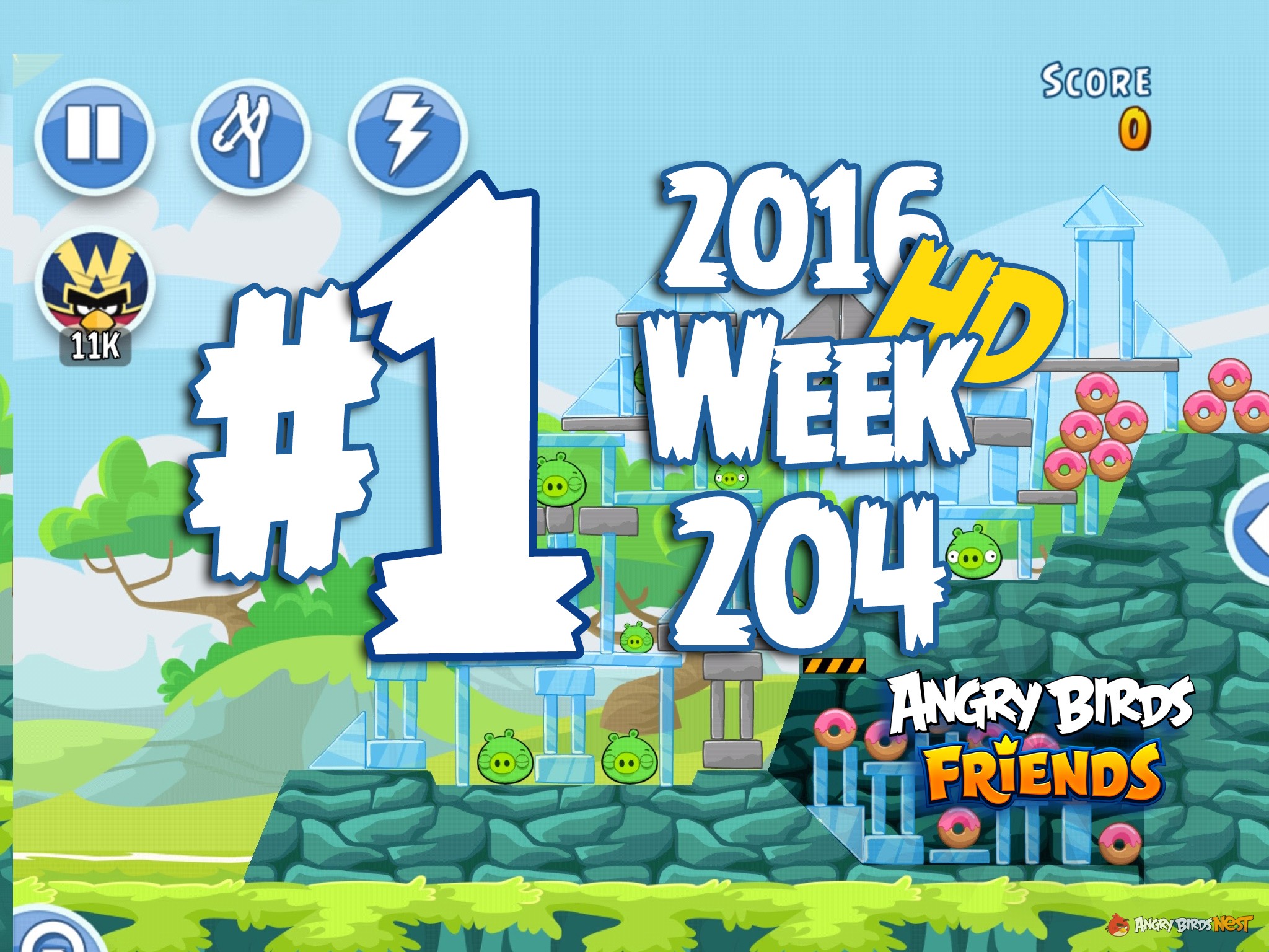 Angry Birds Friends Tournament Level 1 Week 204 Walkthrough | April 7th 2016