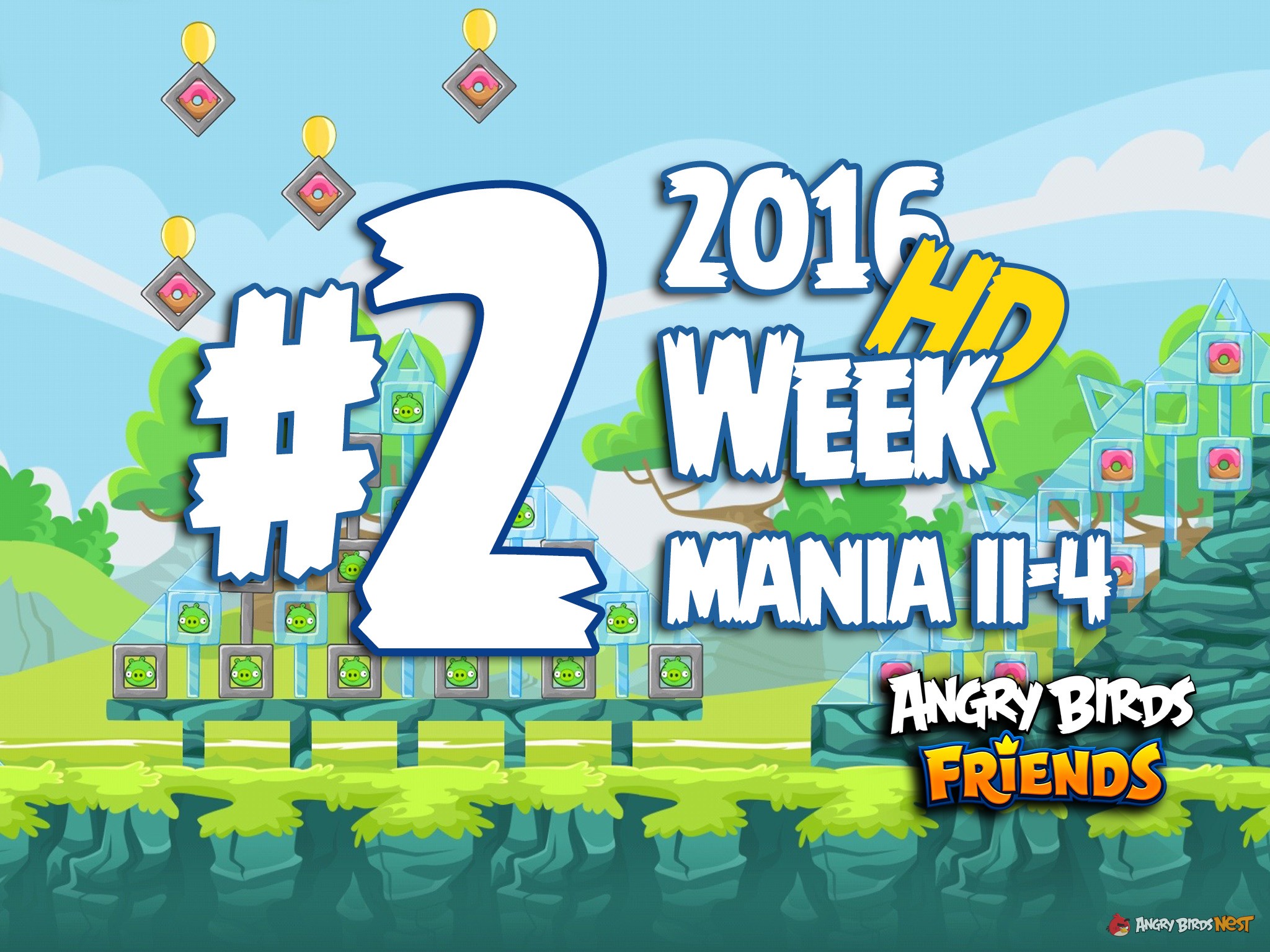 Angry Birds Friends Tournament Level 2 Week 204 Walkthrough | April 18th 2016