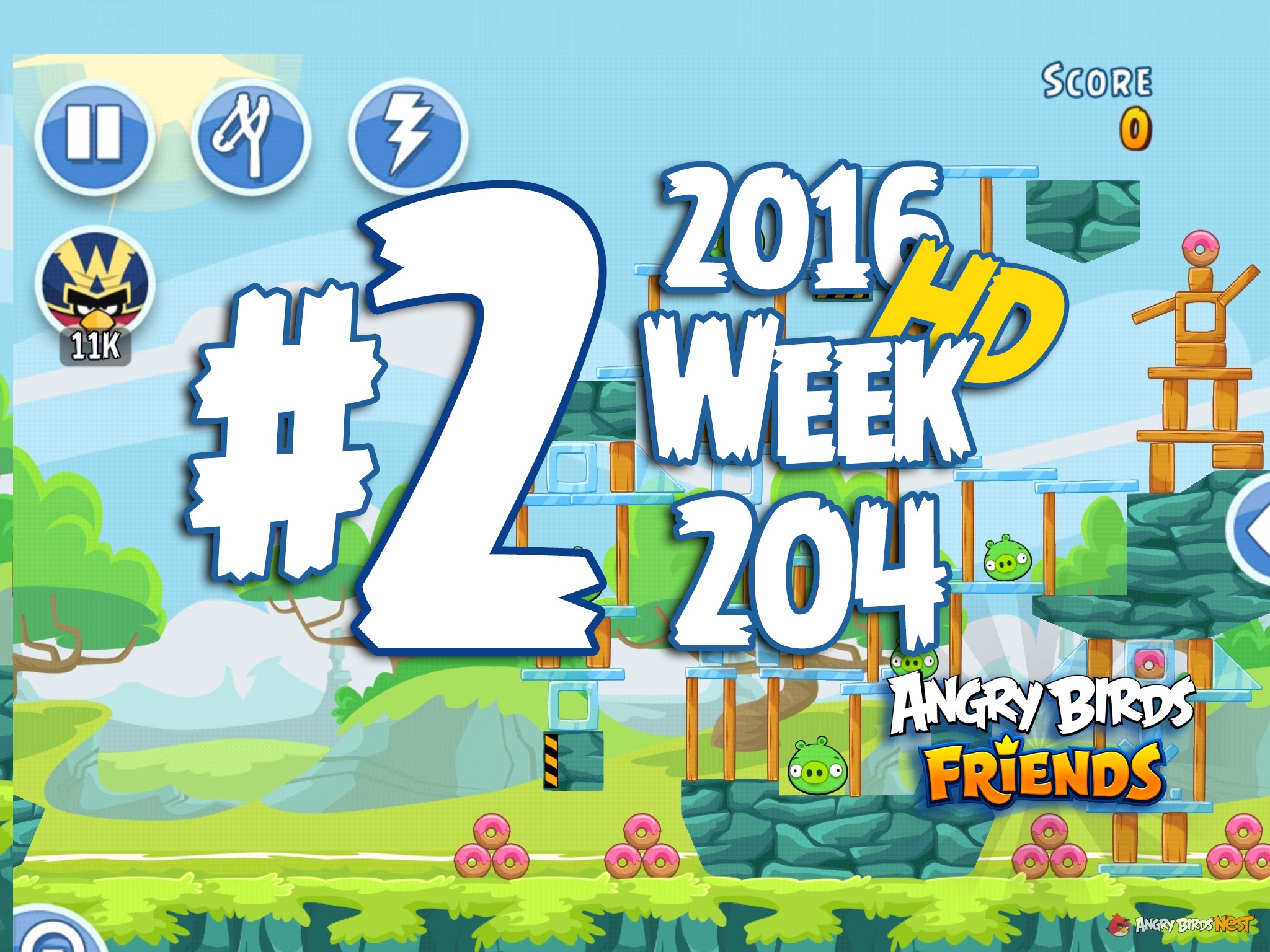 Angry Birds Friends Tournament Level 2 Week 204 Walkthrough | April 7th 2016