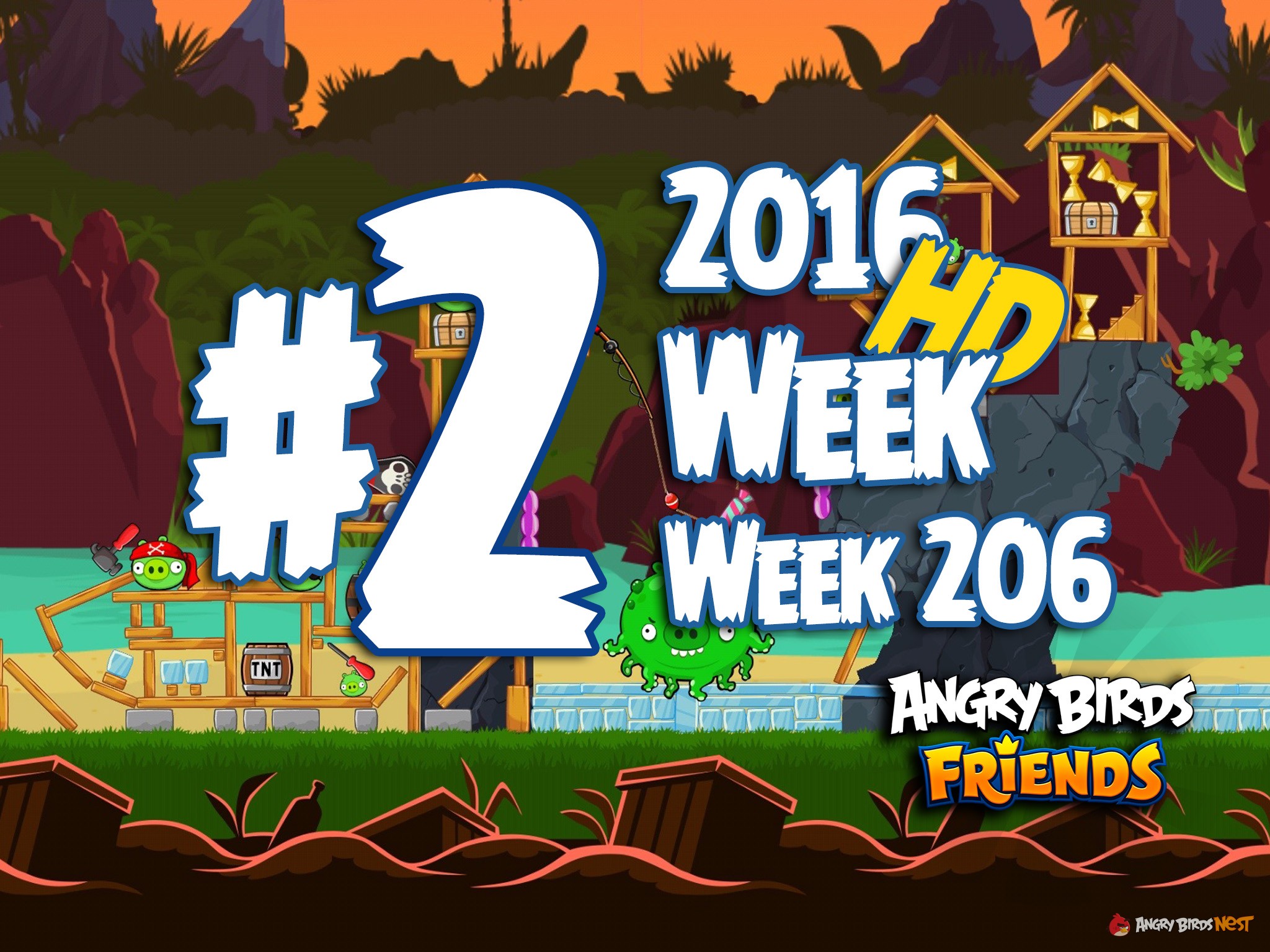 Angry Birds Friends Tournament Level 2 Week 206 Walkthrough | April 28th 2016