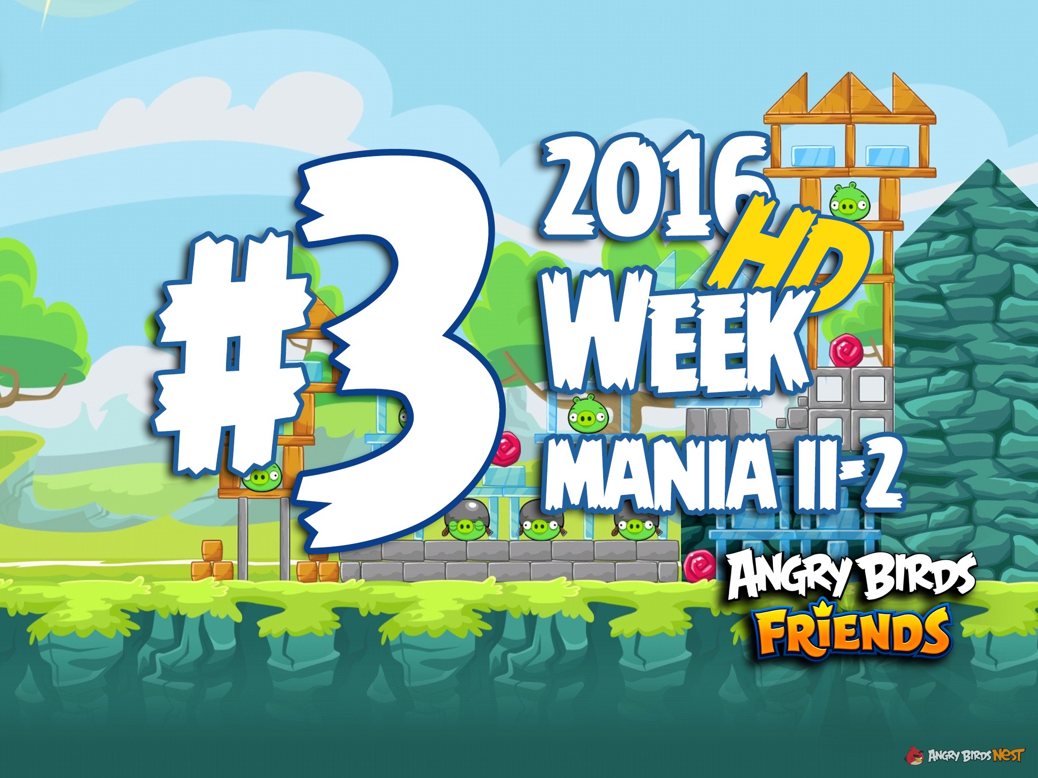 Angry Birds Friends Tournament Level 3 Week 204 Walkthrough | April 11th 2016