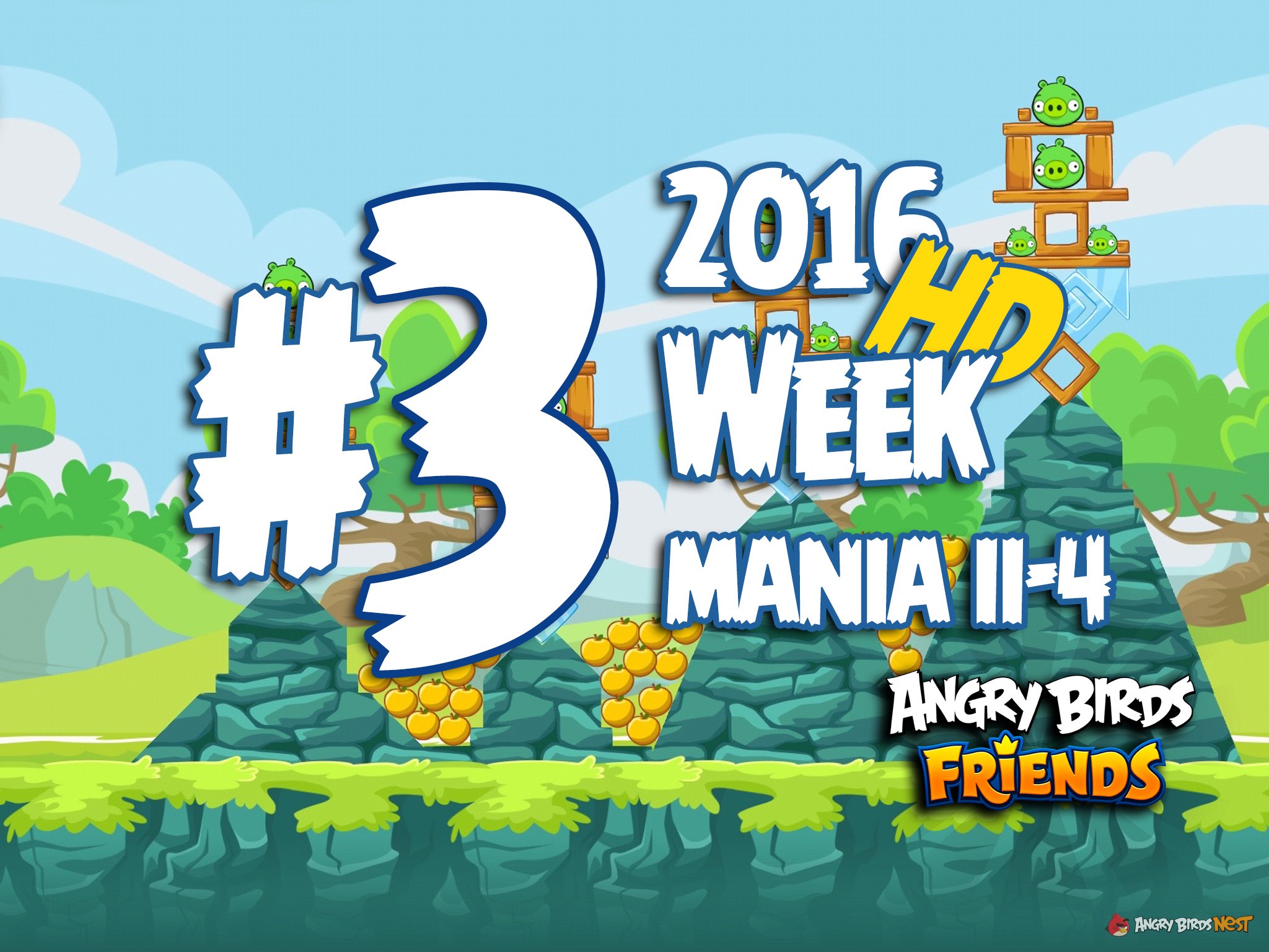Angry Birds Friends Tournament Level 3 Week 204 Walkthrough | April 18th 2016