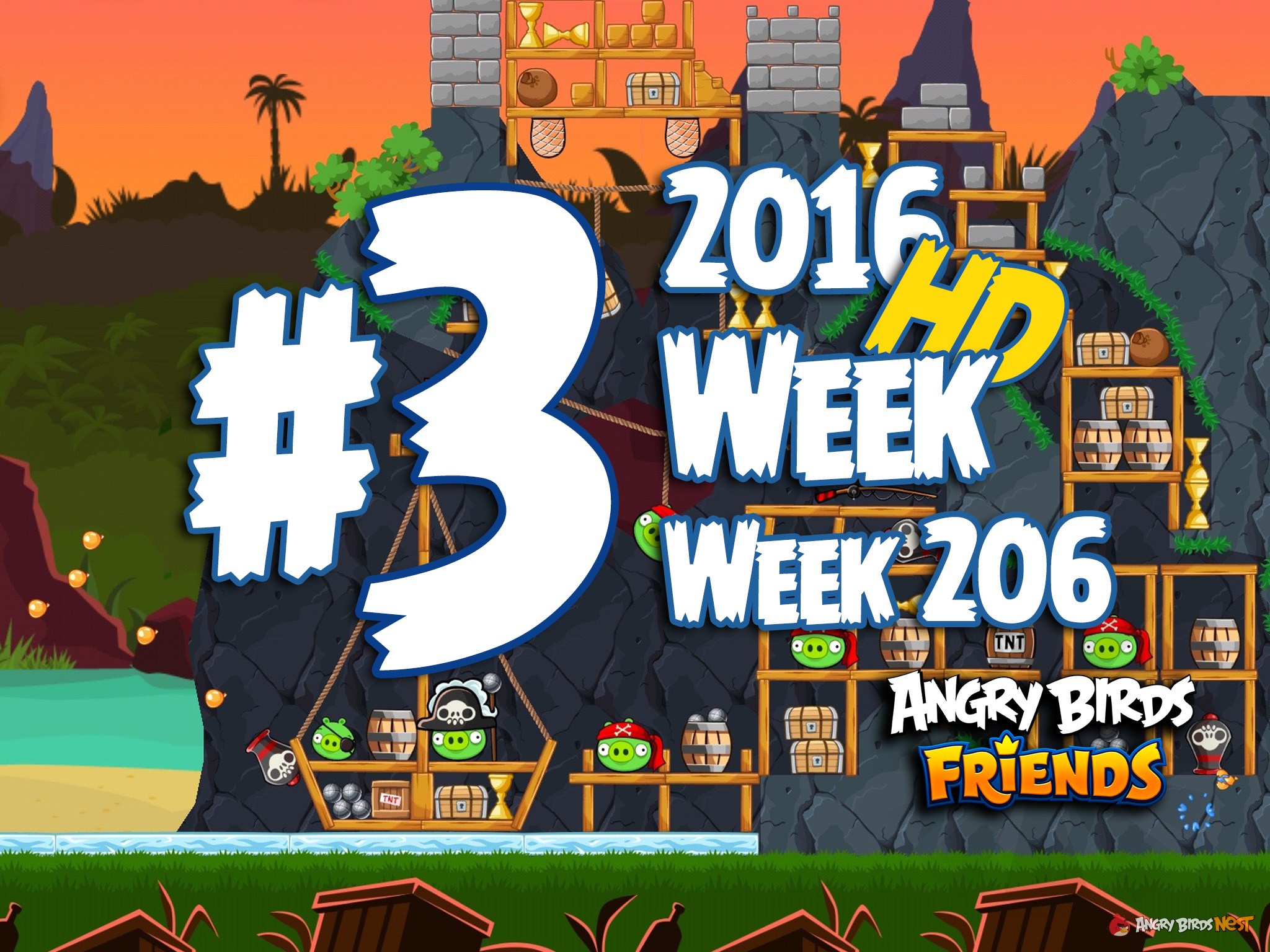 Angry Birds Friends Tournament Level 3 Week 206 Walkthrough | April 28th 2016