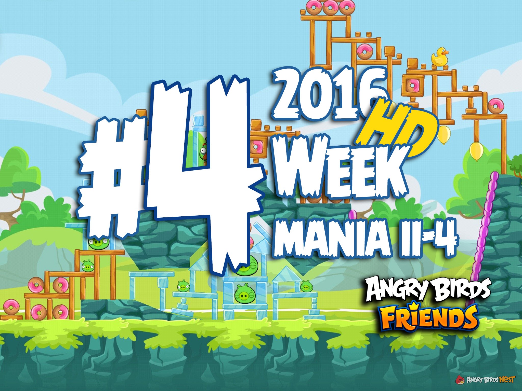 Angry Birds Friends Tournament Level 4 Week 204 Walkthrough | April 18th 2016