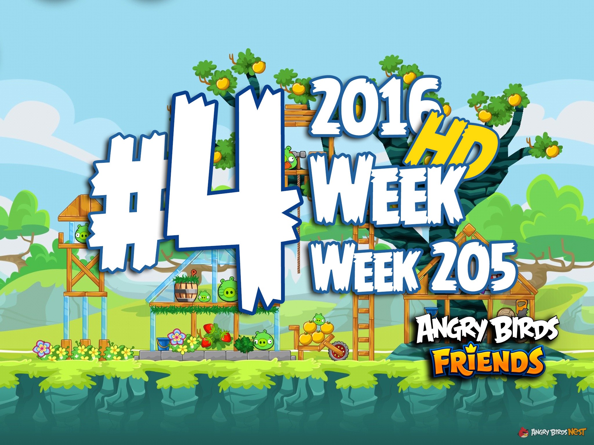 Angry Birds Friends Tournament Level 4 Week 205 Walkthrough | April 21th 2016