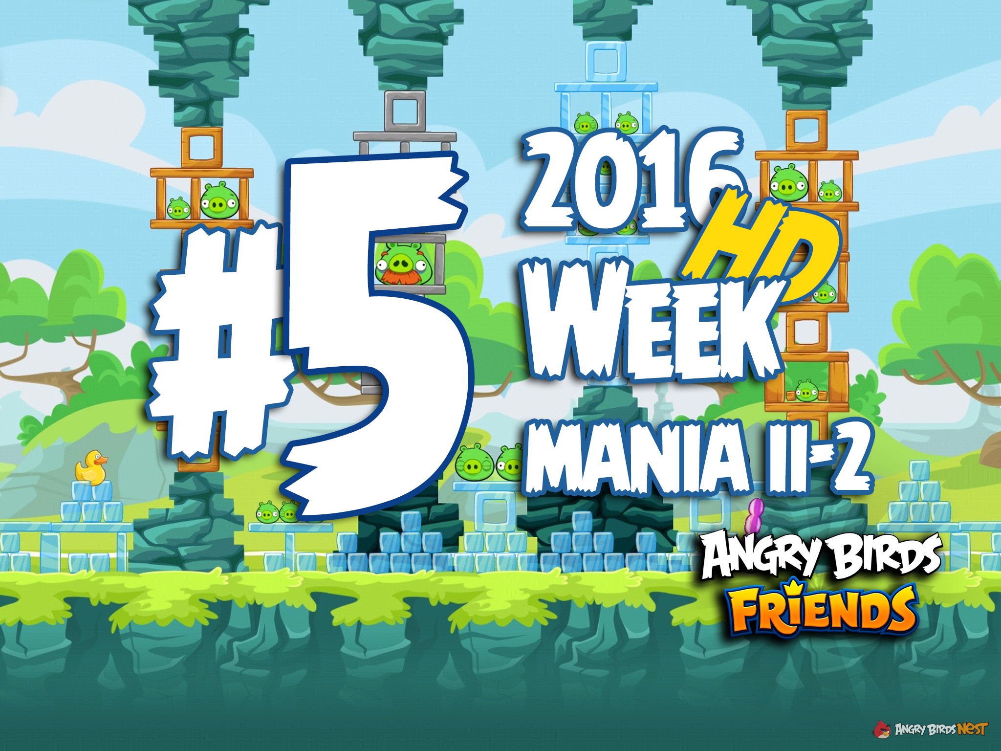 Angry Birds Friends Tournament Level 5 Week 204 Walkthrough | April 11th 2016