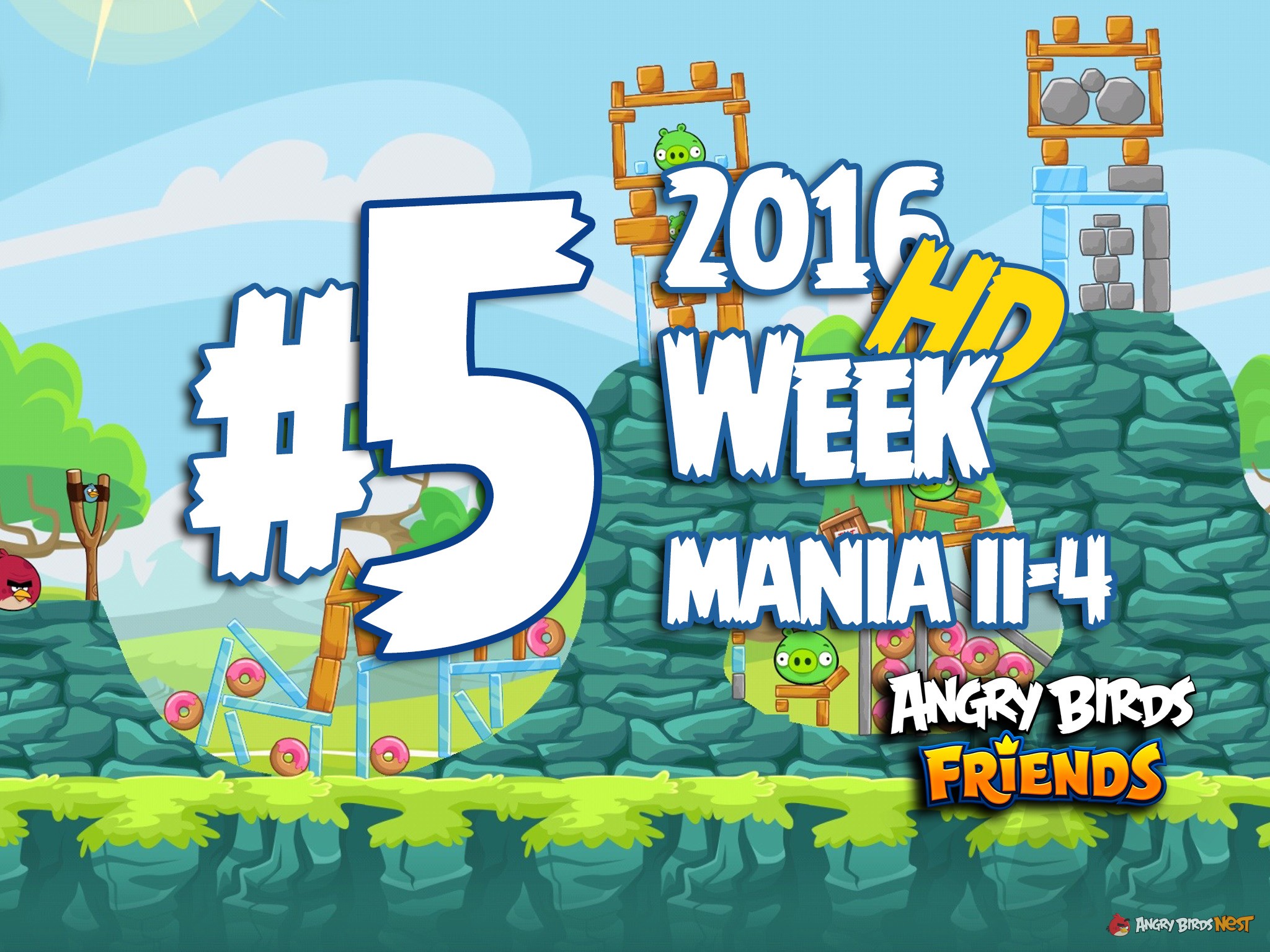 Angry Birds Friends Tournament Level 5 Week 204 Walkthrough | April 18th 2016