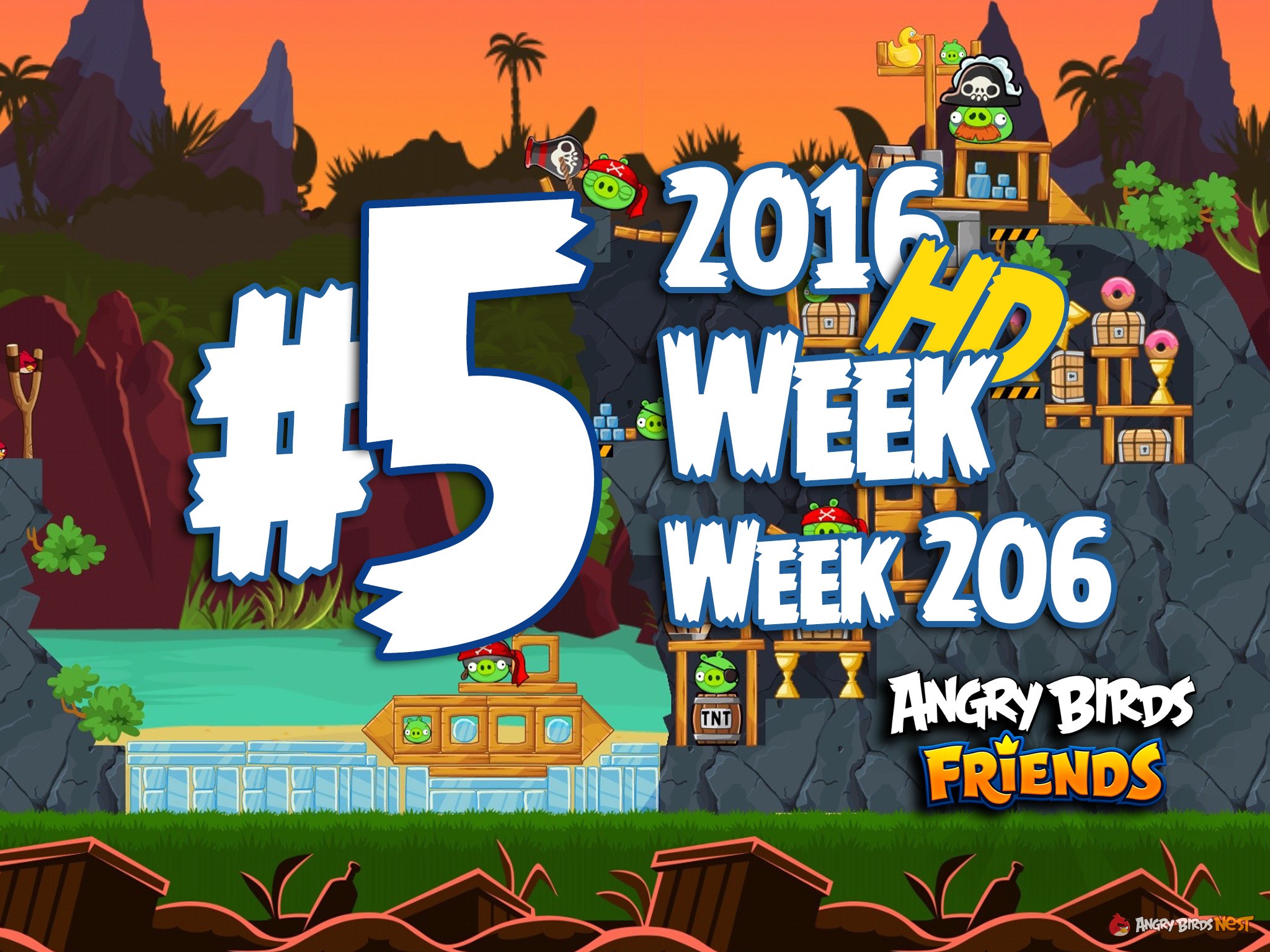Angry Birds Friends Tournament Level 5 Week 206 Walkthrough | April 28th 2016