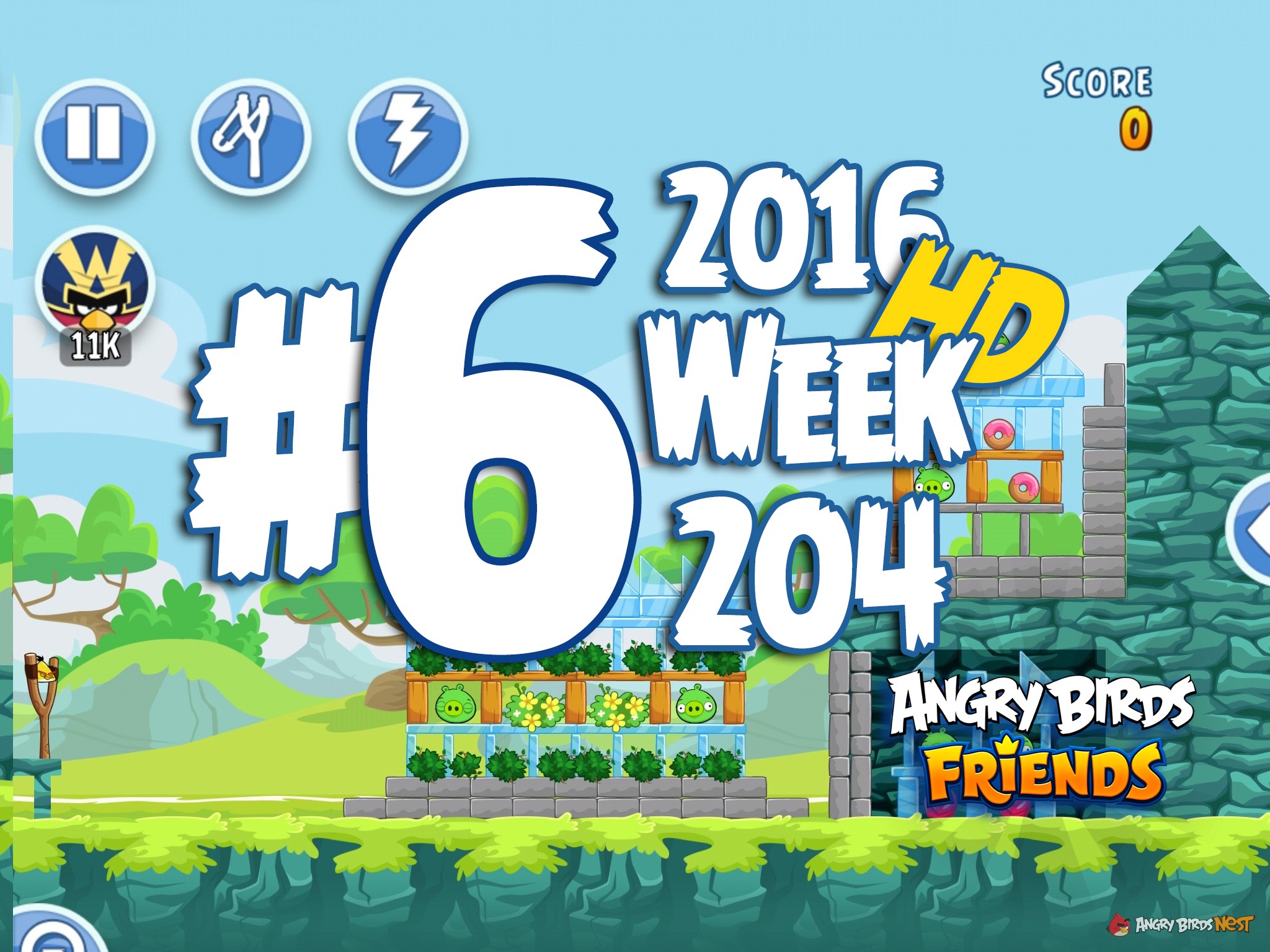 Angry Birds Friends Tournament Level 6 Week 204 Walkthrough | April 7th 2016