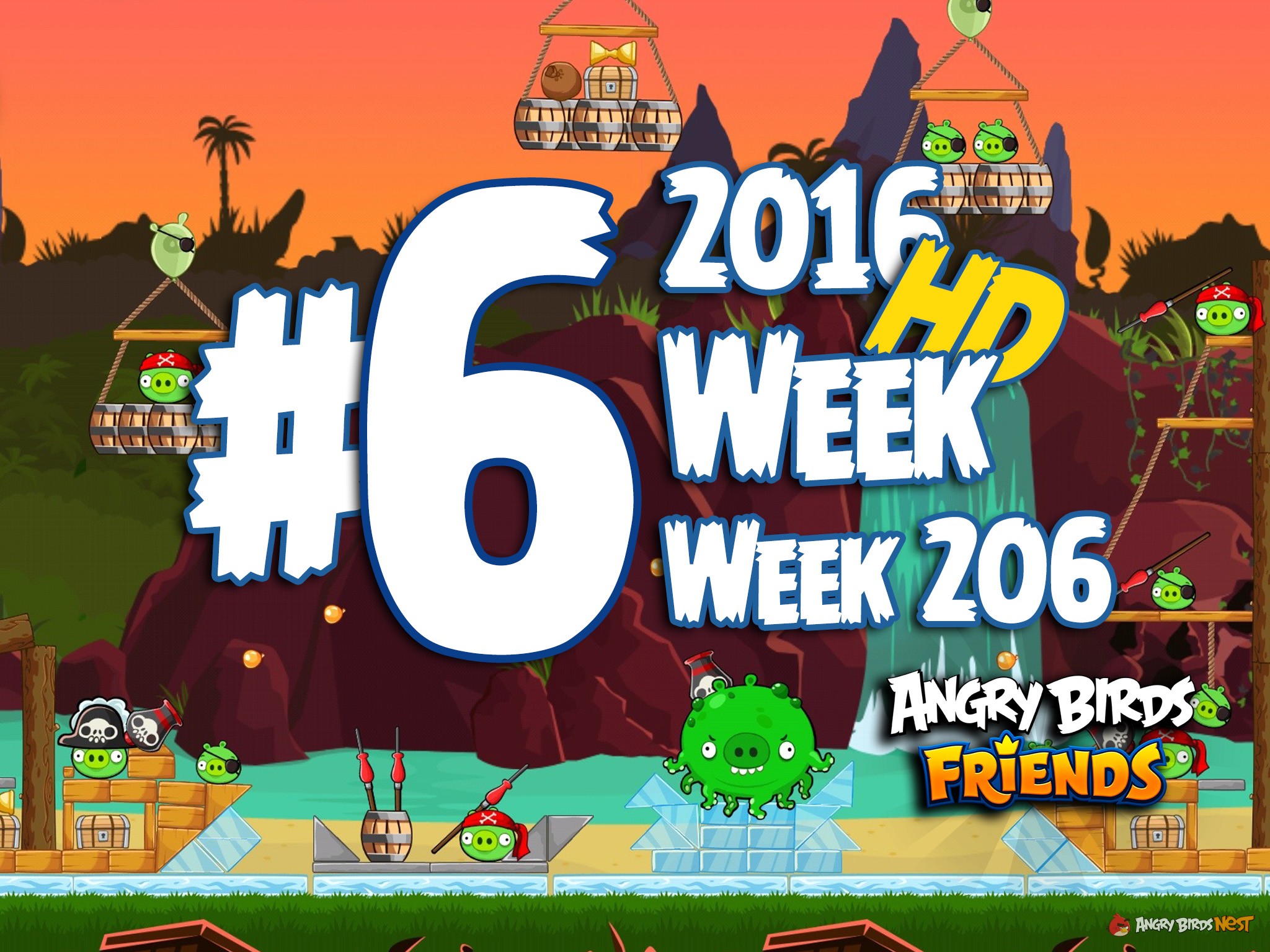 Angry Birds Friends Tournament Level 6 Week 206 Walkthrough | April 28th 2016