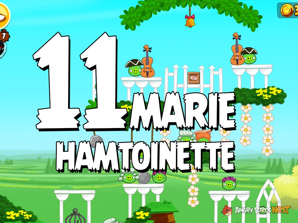 Angry Birds Seasons Marie Hamtoinette Level 11