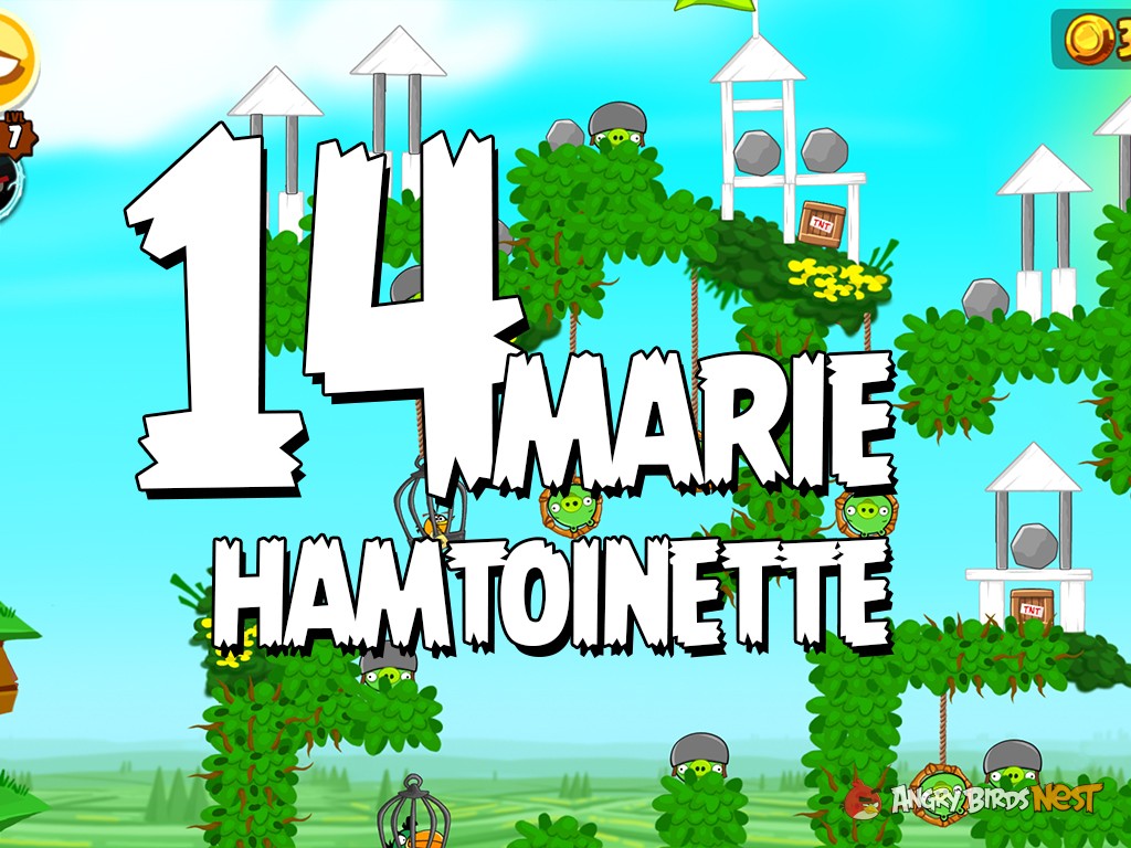 Angry Birds Seasons Marie Hamtoinette Level 14