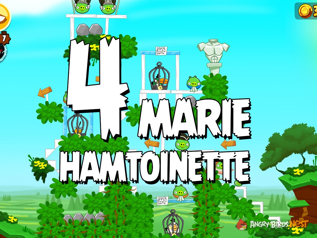 Angry Birds Seasons Marie Hamtoinette Level 4