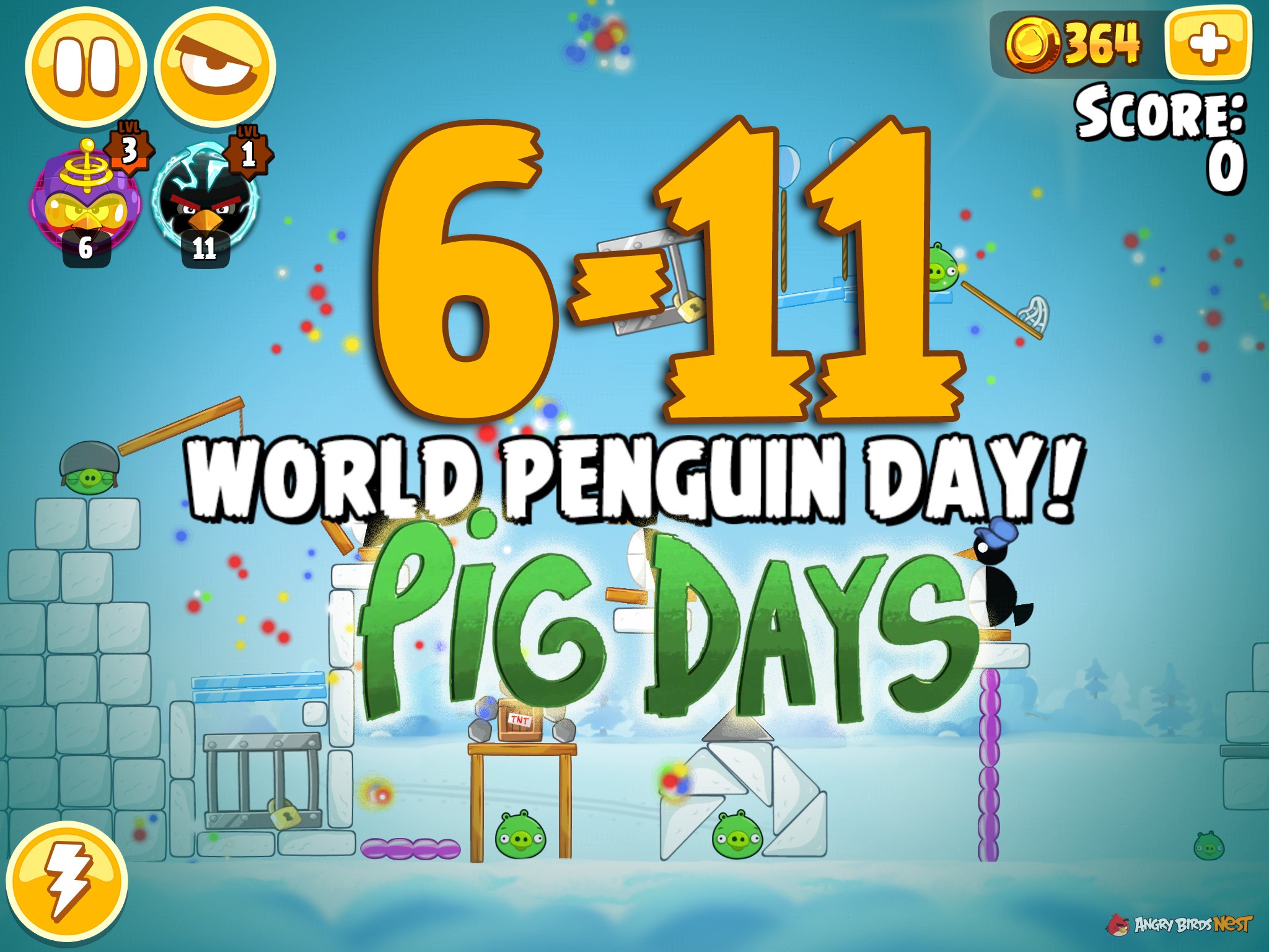 Angry Birds Seasons The Pig Days Level 6-11
