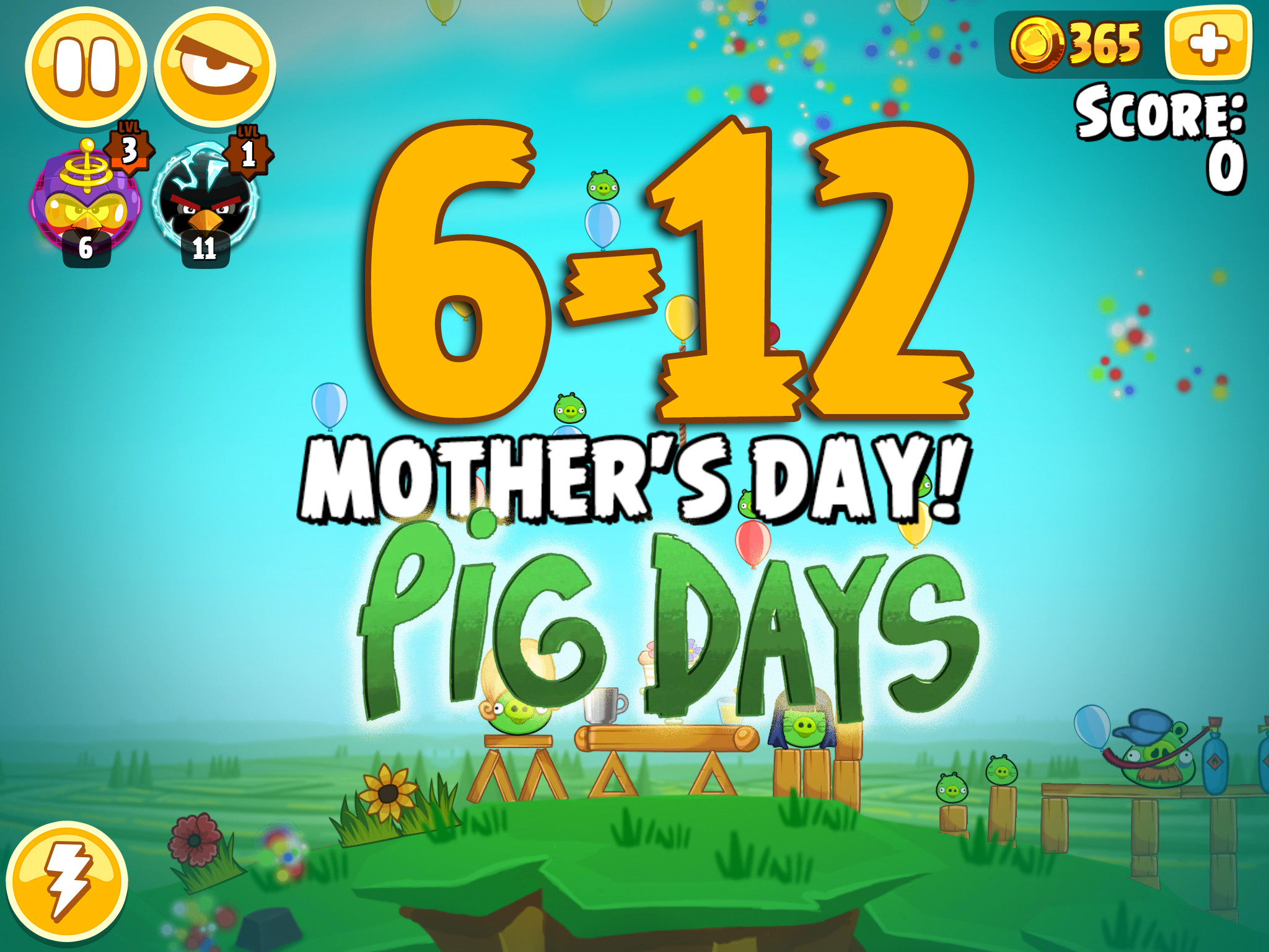 Angry Birds Seasons The Pig Days Level 6-12