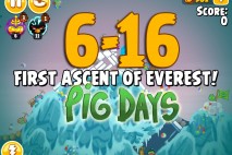 Angry Birds Seasons The Pig Days Level 6-16 Walkthrough | First Ascent Of Everest!