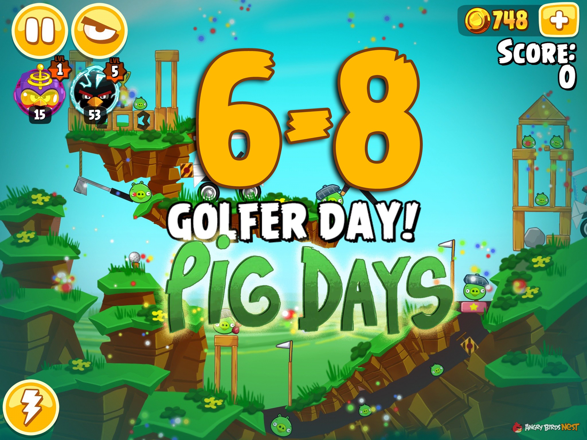 Angry Birds Seasons The Pig Days Level 6-8