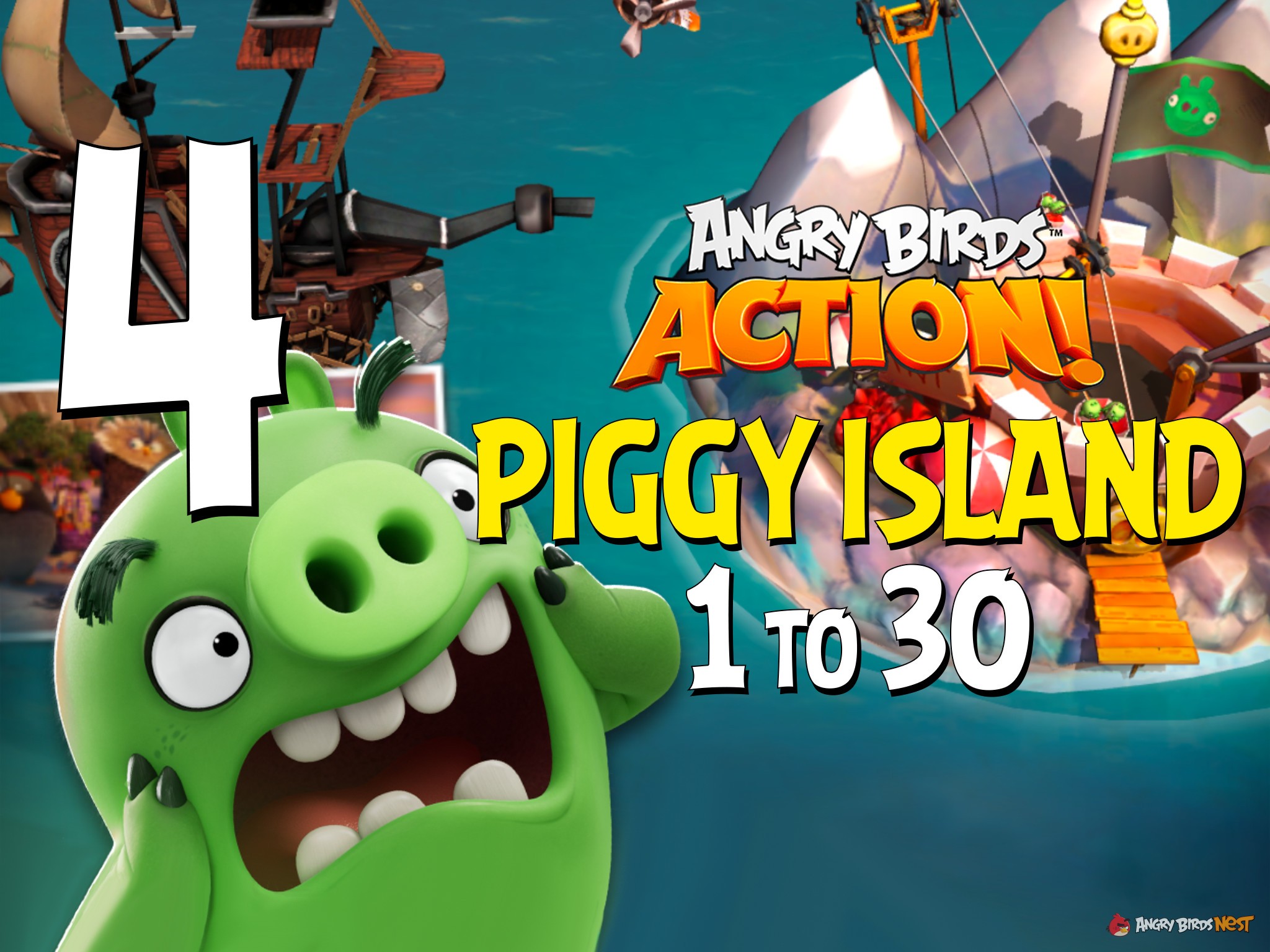 Angry Birds Action! Part 4 - Levels 1 to 30 - Piggy Island