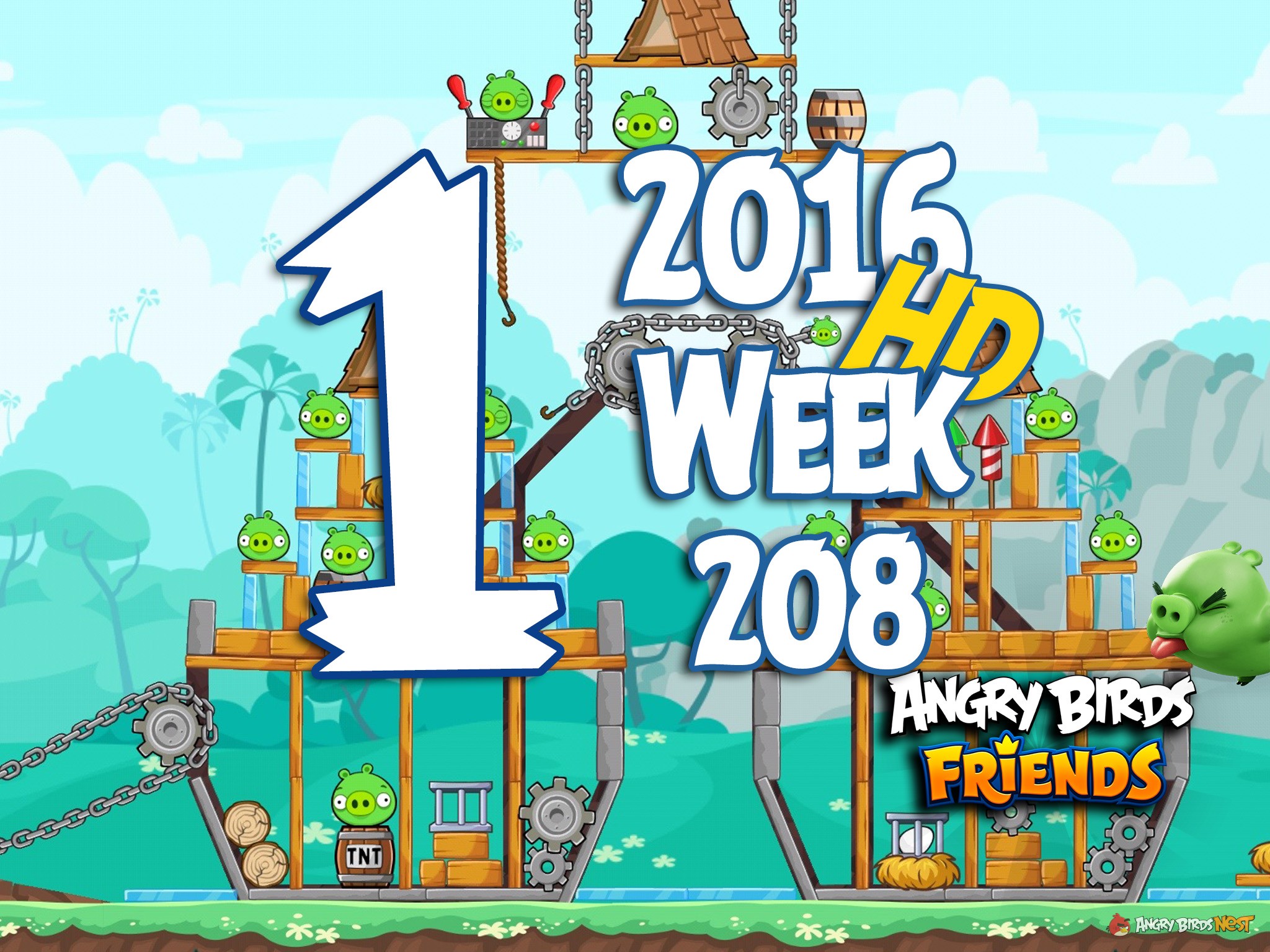 Angry Birds Friends Tournament Level 1 Week 208 Walkthrough | May 12th 2016