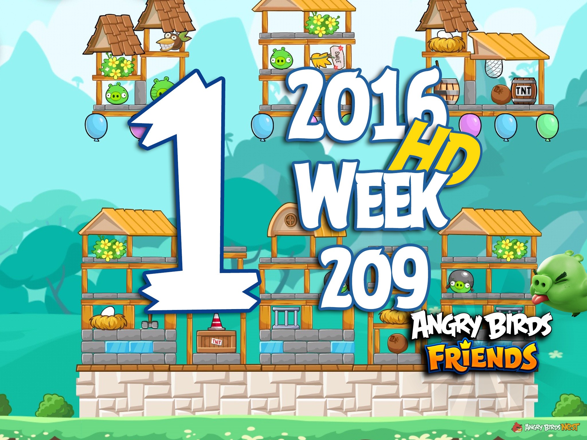 Angry Birds Friends Tournament Level 1 Week 209 Walkthrough | May 19th 2016